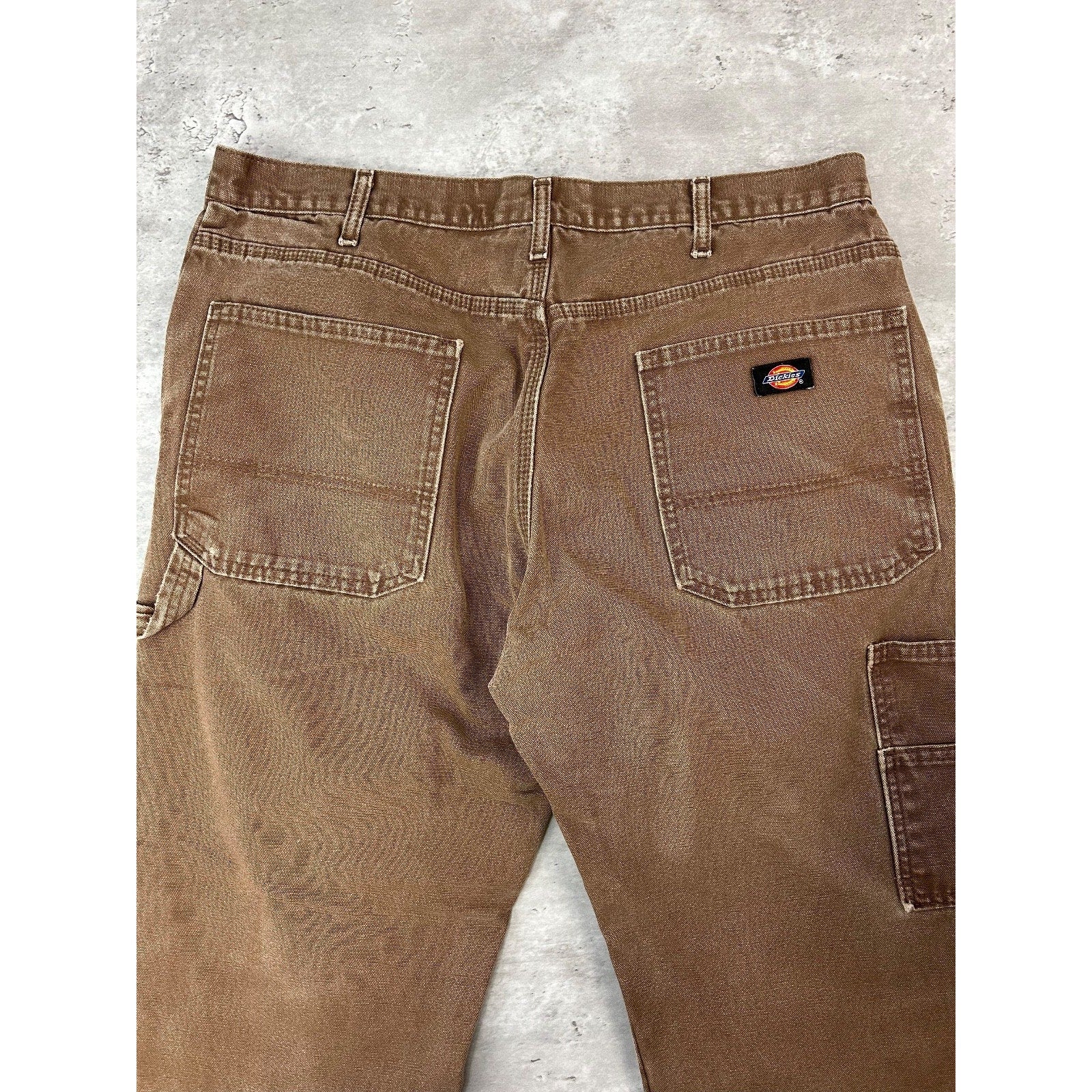 Dickies Canvas Workwear Carpenter Pants Size 37 Brown