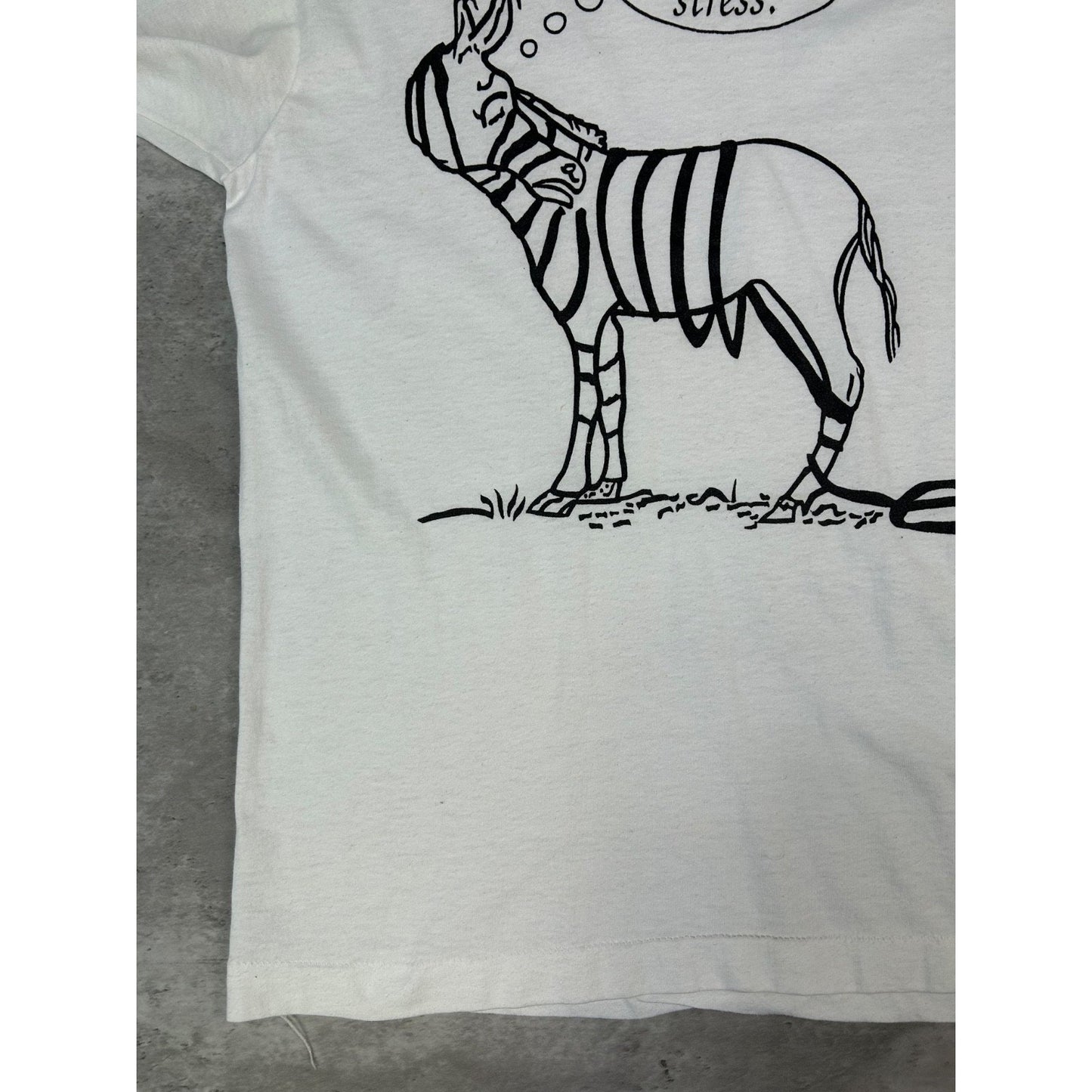 Vintage 90s Jersey Jacks I Think Its Stress Comedy Graphic T-Shirt Size Large