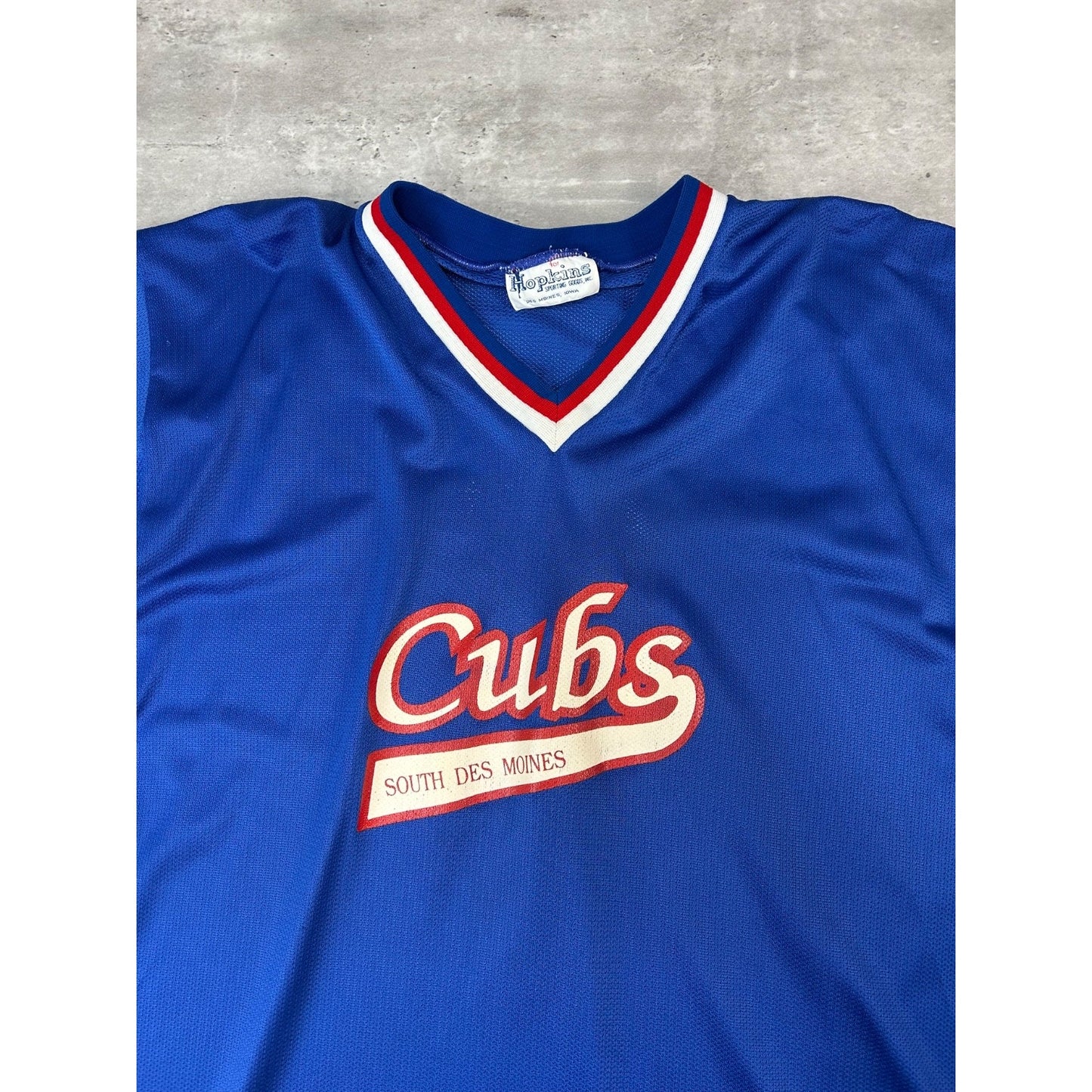 Vintage 80s South Des Moines Cubs #18 Stitched Baseball Jersey Size XL