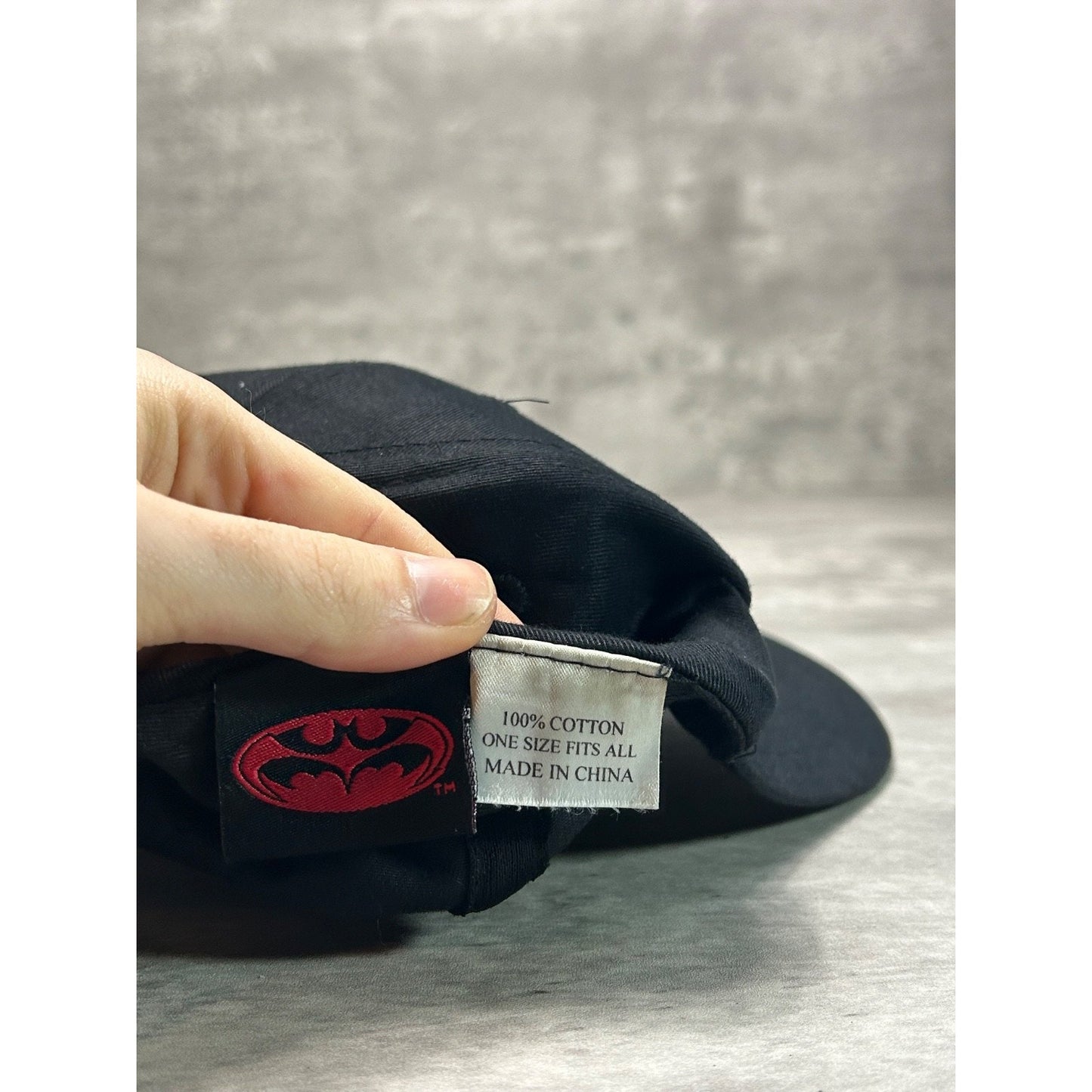 Vintage 1997 Batman & Robin Embroidered Movie Spellout Snapback Hat OSFA