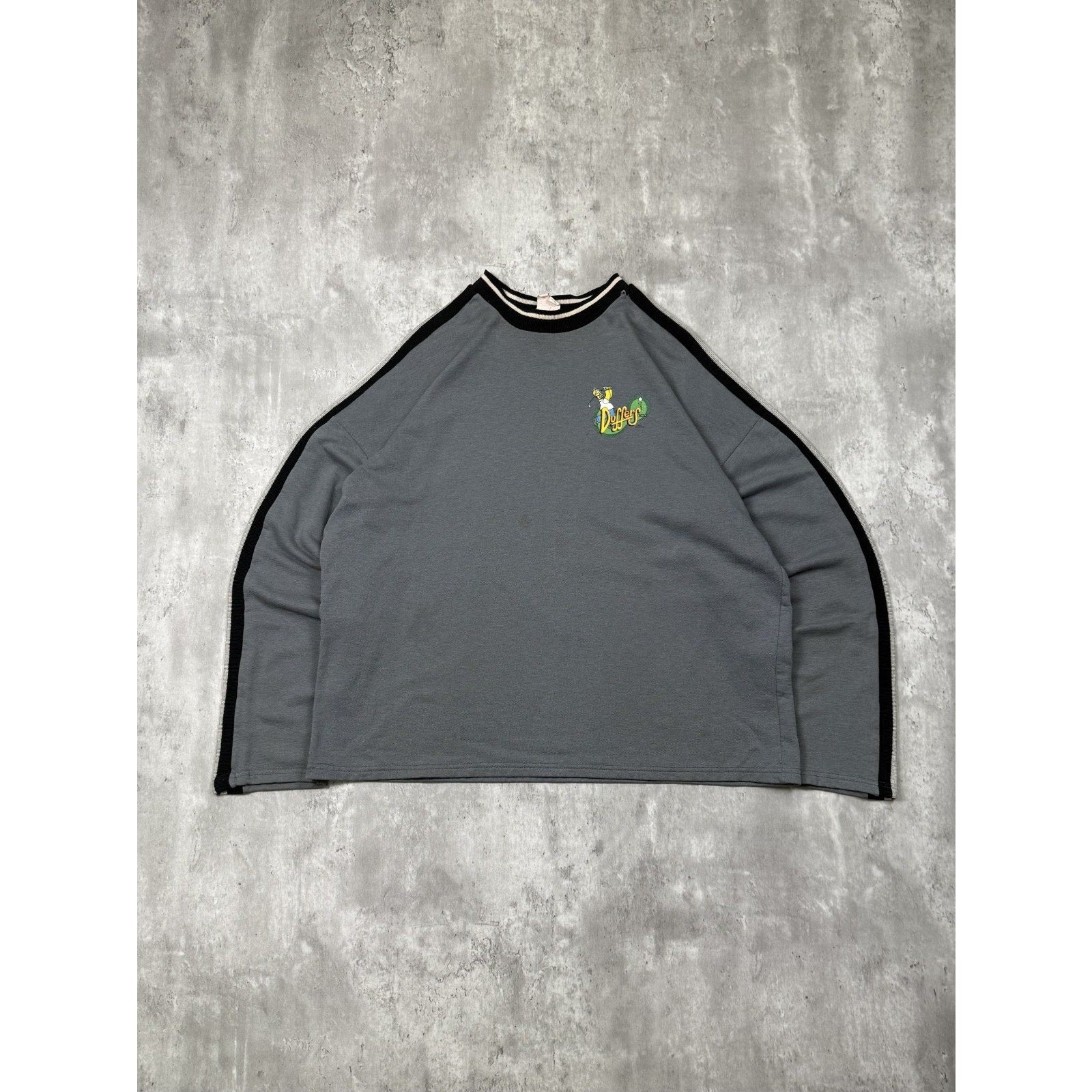 Vintage The Simpsons Duffer's Golf Graphic Long Sleeve T-Shirt Size XL