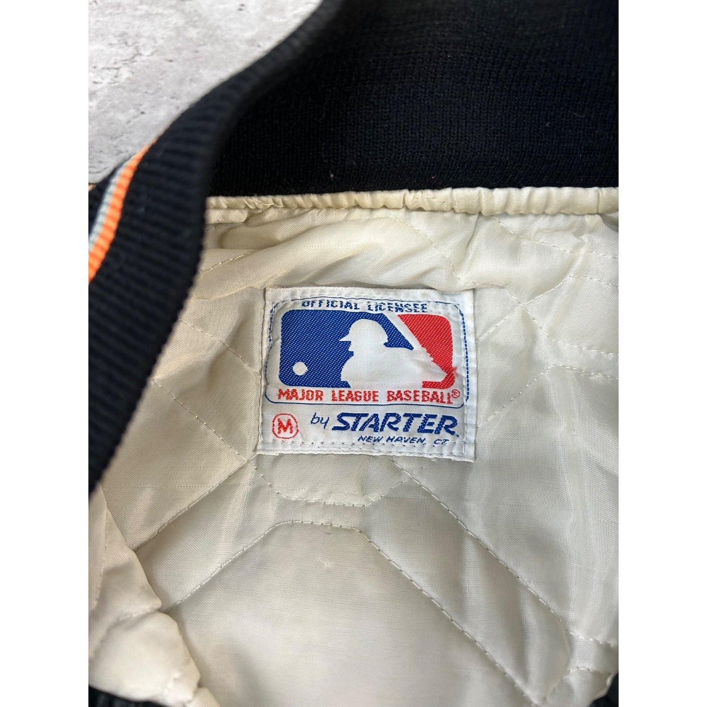 Vintage 80s/90s San Francisco Giants MLB Embroidered Satin Bomber Jacket Medium
