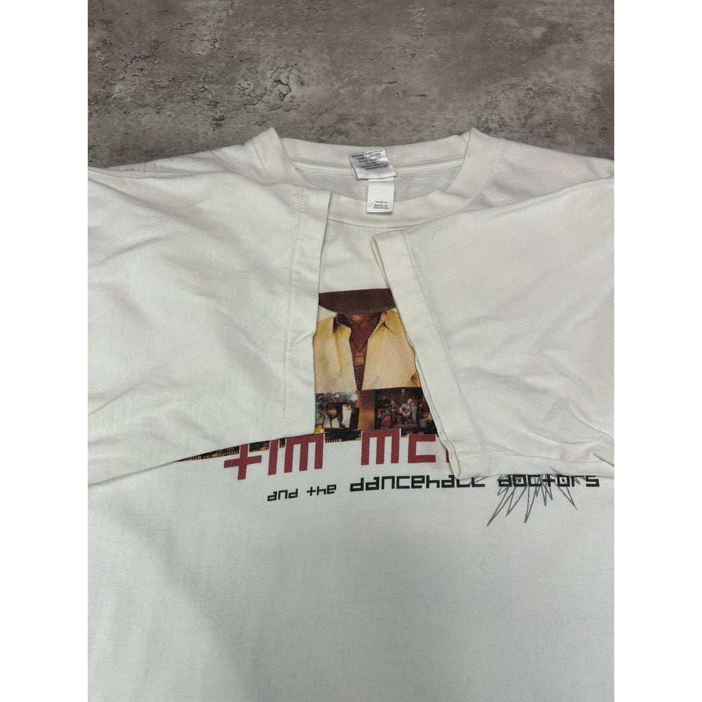 Vintage 2003 Tim McGraw One Band Tour Country Music T-Shirt Size Large White
