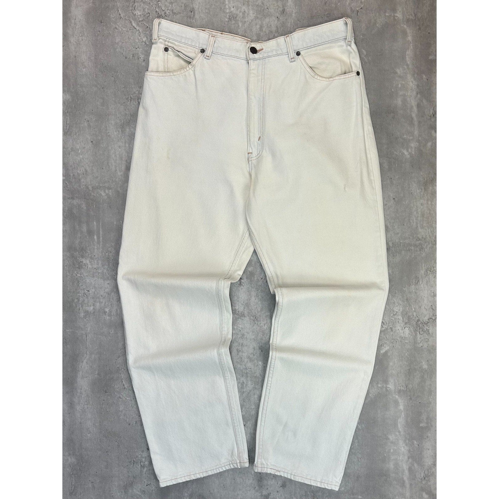 Vintage 90s Levis Red Tab 540 White Denim Pants Size 36