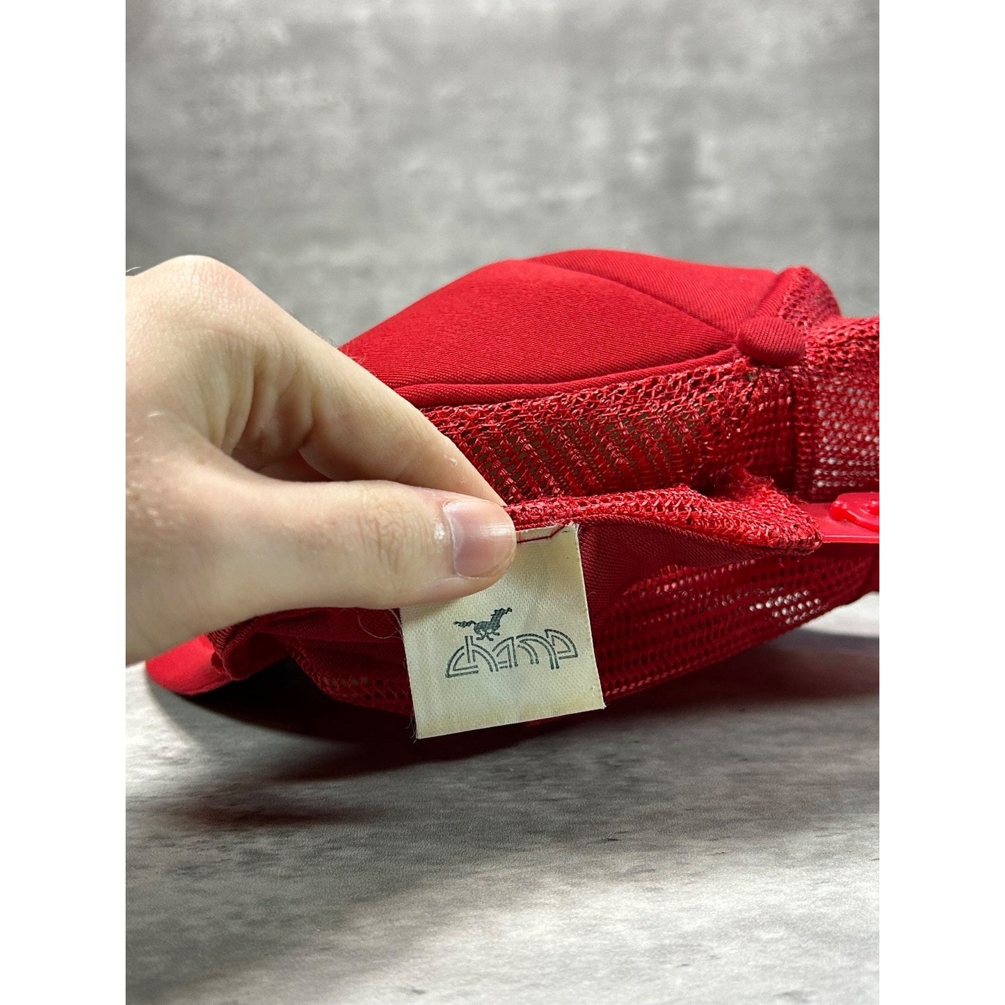 Vintage 80s Operation Desert Storm Spellout Graphic Trucker Snapback Hat OSFA