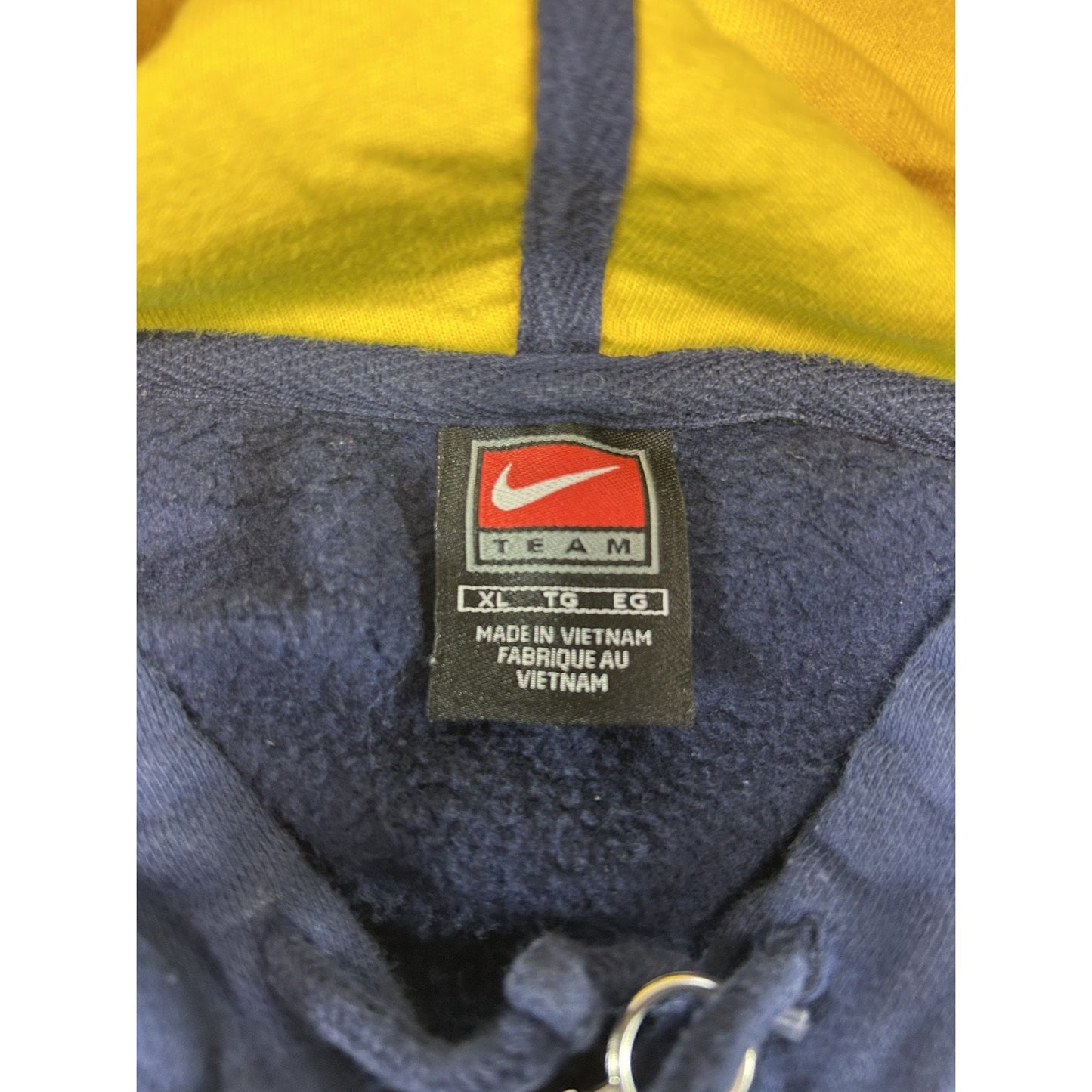 Vintage MIchigan Wolverines NCAA Embroidered Nike Hooded Sweatshirt Size XL