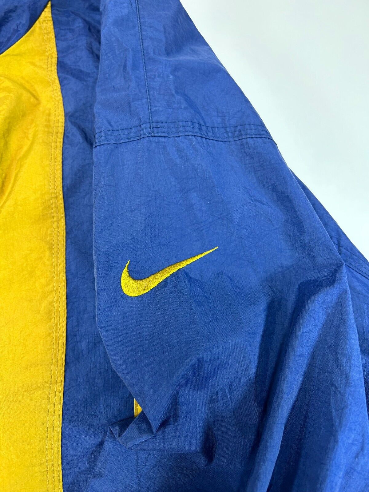 Vintage 90s Nike Embroidered Mini Swoosh Nylon Windbreaker Jacket Size XL