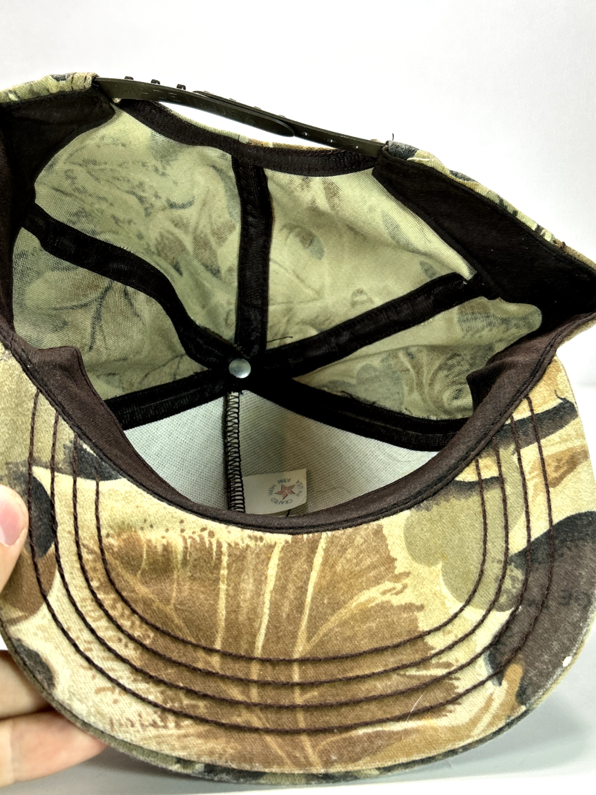 Vintage 90s Spruce Hunter Advantage Tree Camo Hunting Snapback Hat OSFA