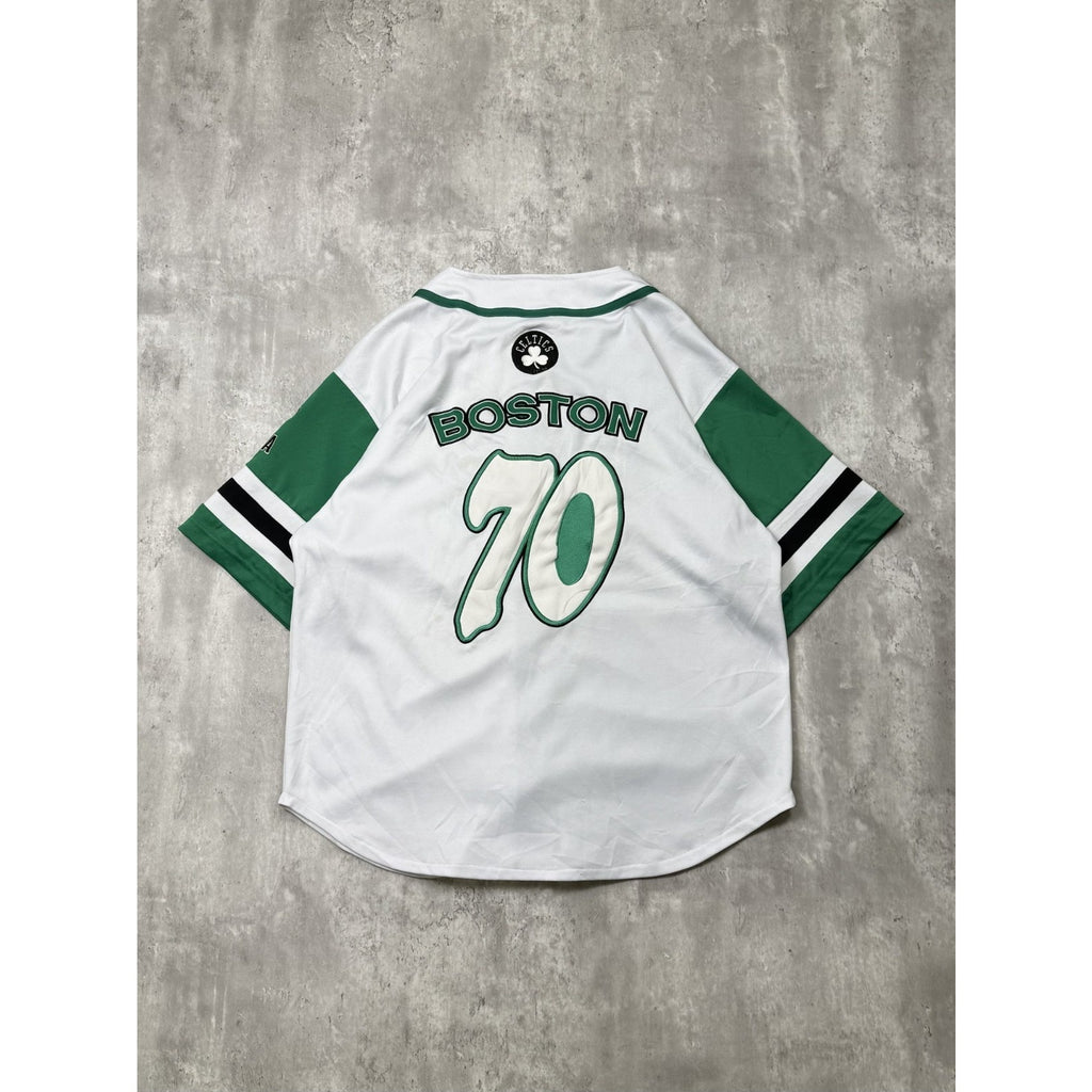 Vintage Boston Celtics #70 Embroidered Script Spellout Baseball Jersey Size XL