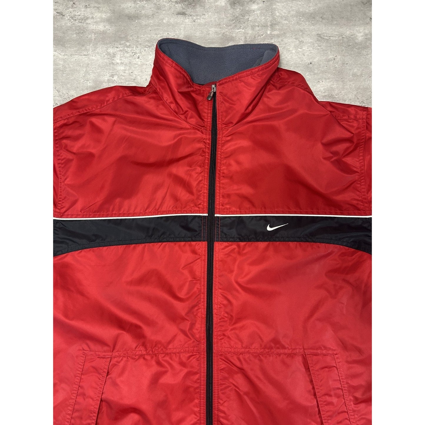 Vintage 2000s Nike Embroidered Swoosh Insulated Full Zip Jacket Size XXL