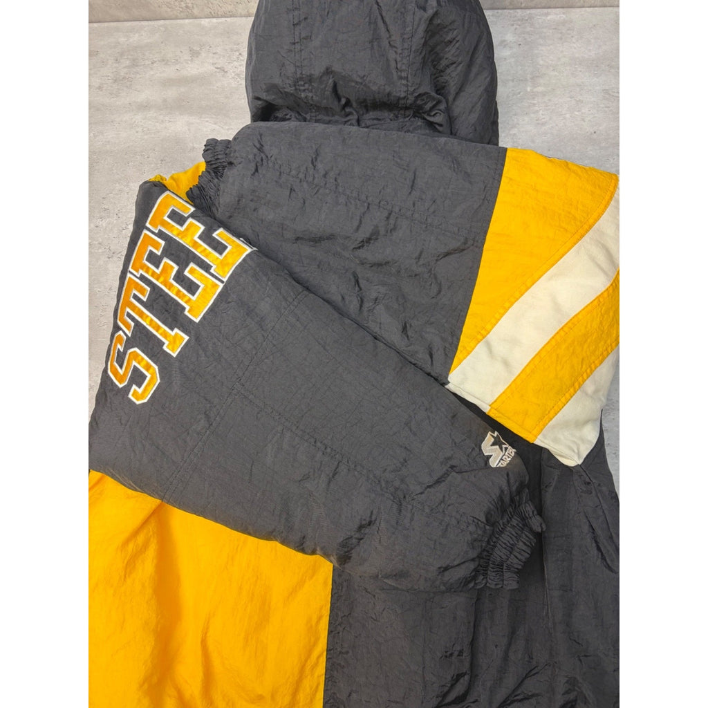 90s Pittsburgh Steelers NFL Insulated Starter Split Back Jacket Size Large