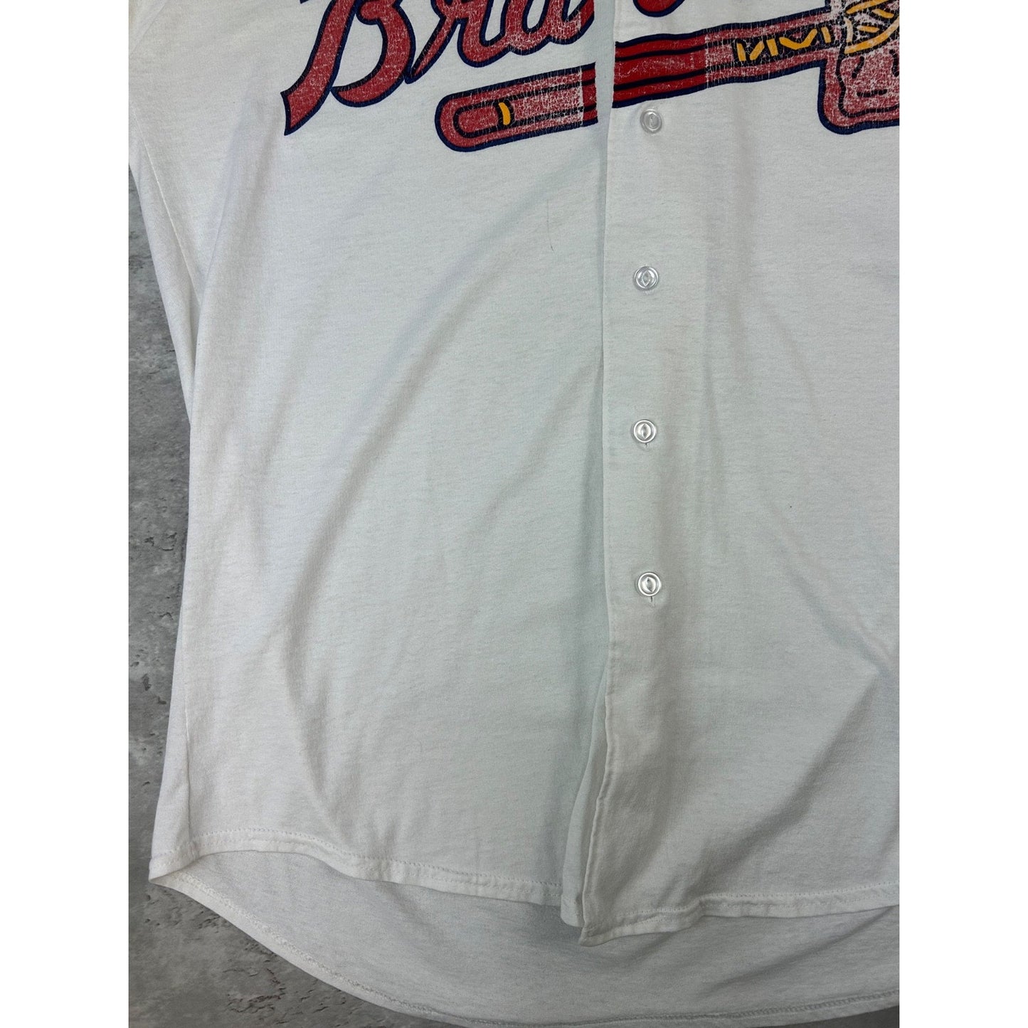 Vintage 90s Atlanta Braves MLB Russell Athletic Baseball Jersey Size XL