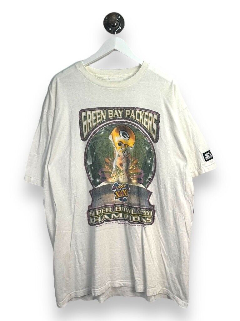 Vintage 1997 Green Bay Packers NFL Superbowl XXXI Champs Starter T-Shirt Sz 2XL