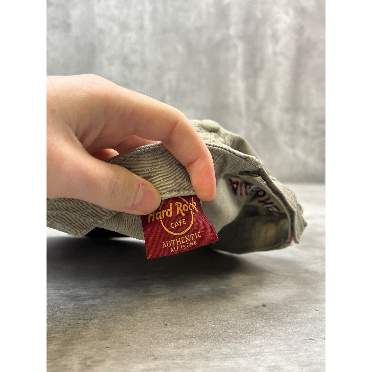 Vintage Hard Rock Cafe Rome Embroidered Logo Destination Strapback Hat OSFA