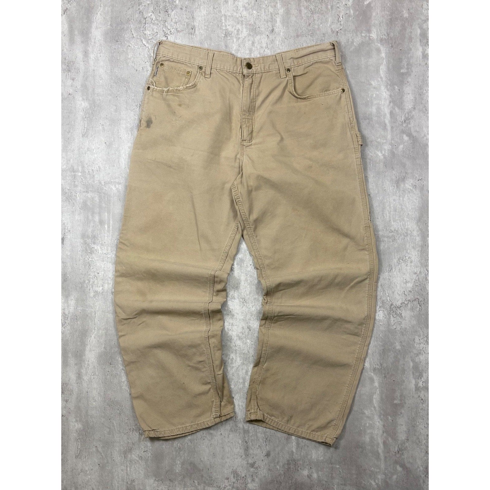 Vintage Carhartt Canvas Workwear Carpenter Pants Size 37