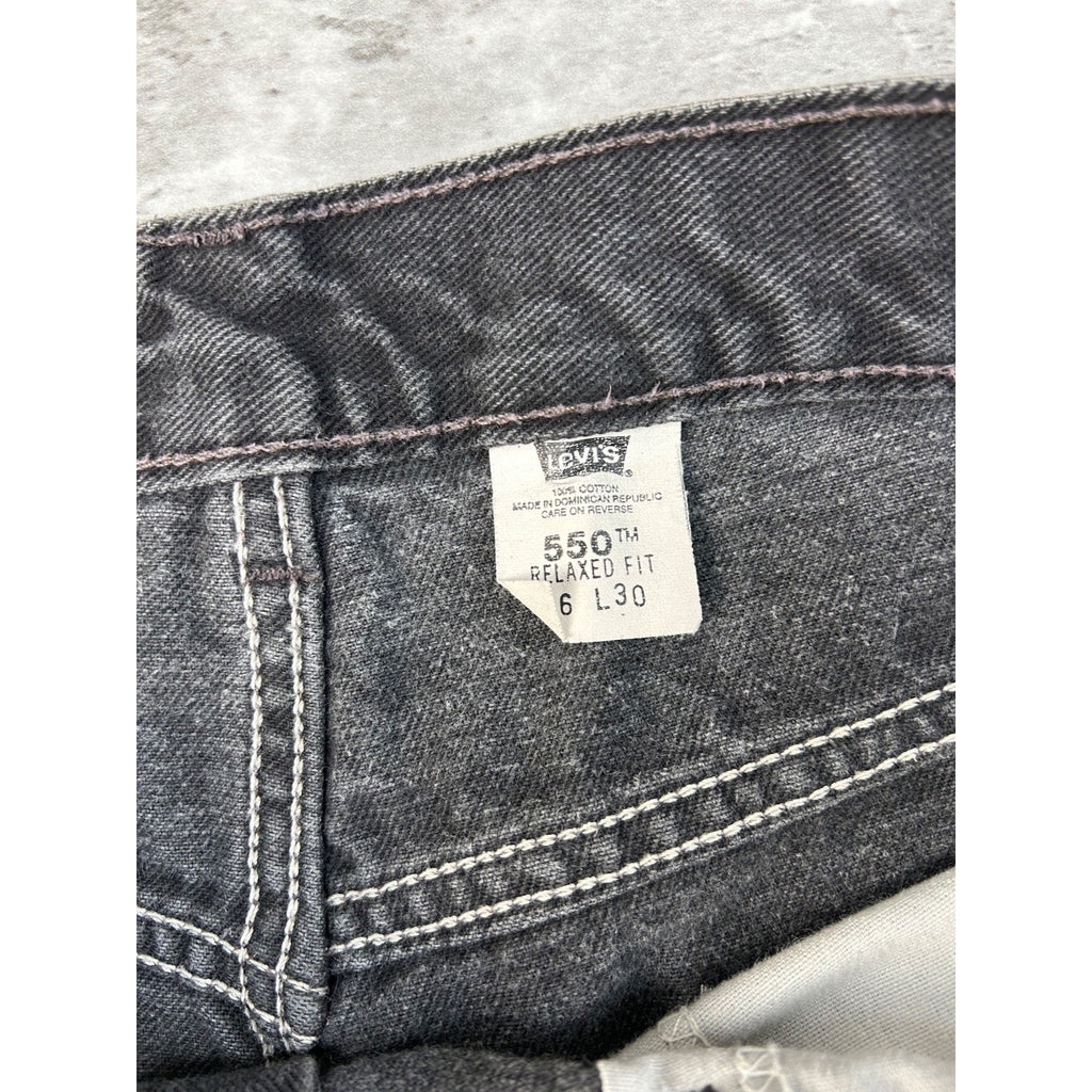Vintage 90s Levis 550 Red Tab Black Denim Pants Size 34