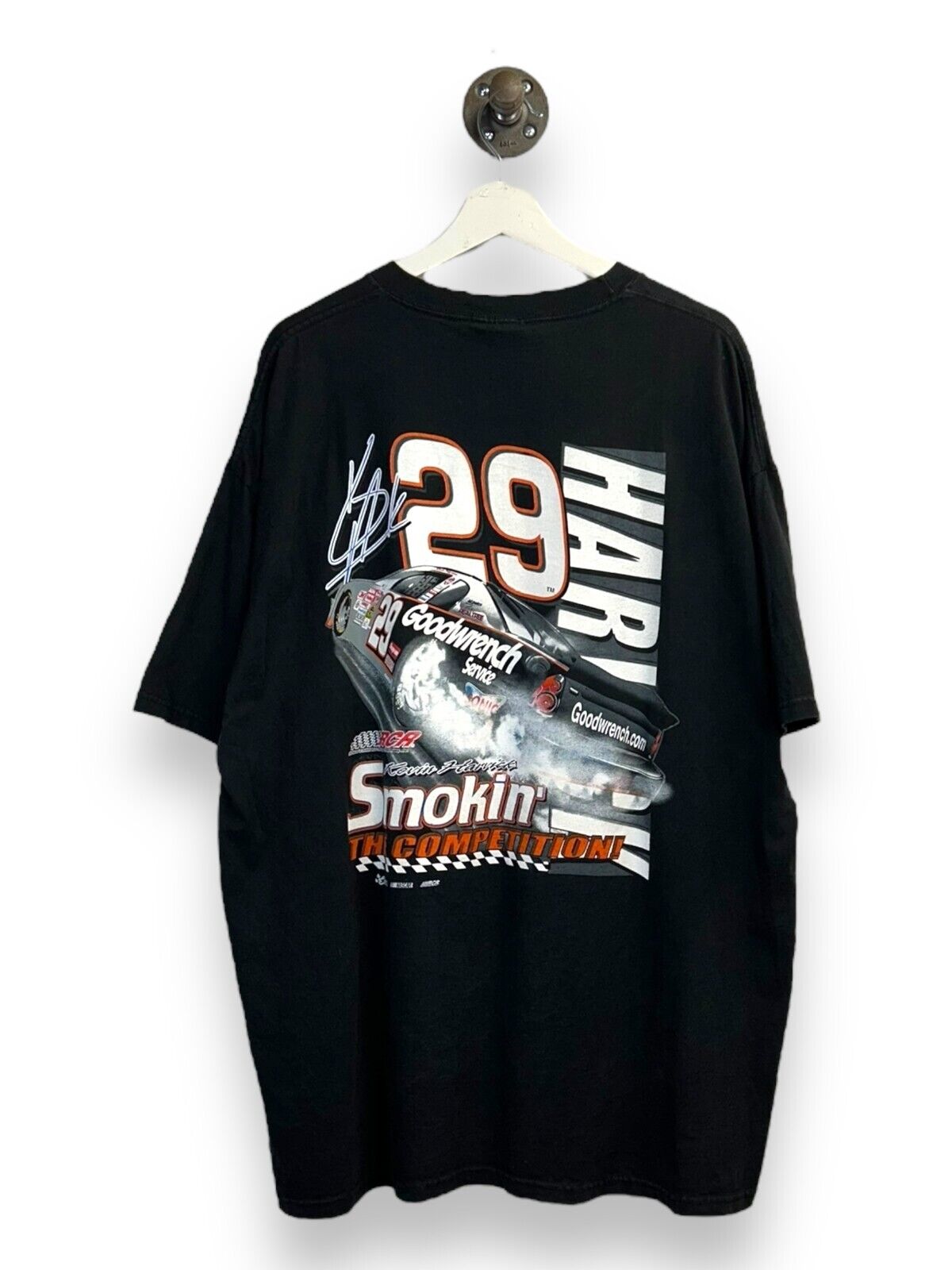 Vintage Kevin Harvick #29 Smokin' The Competition Nascar Racing T-Shirt Sz XL