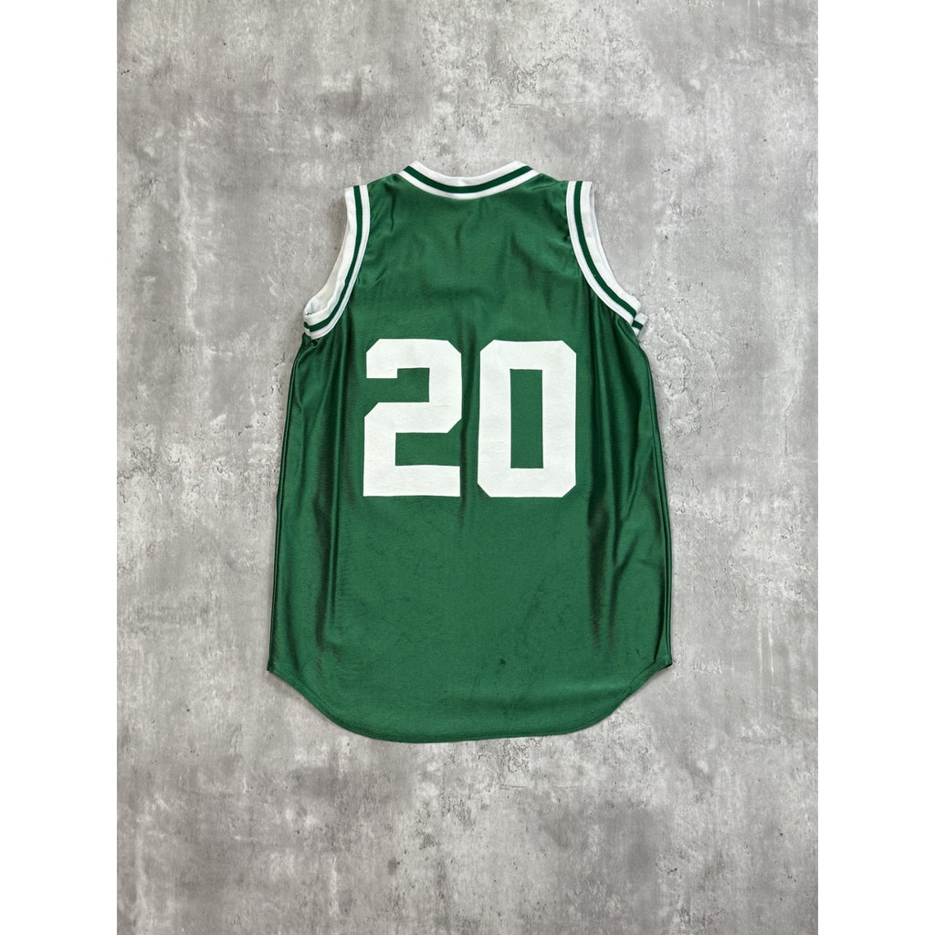 Vintage 80s/90s St Thomas #20 Graphic Spellout Basketball Jersey Size Medium