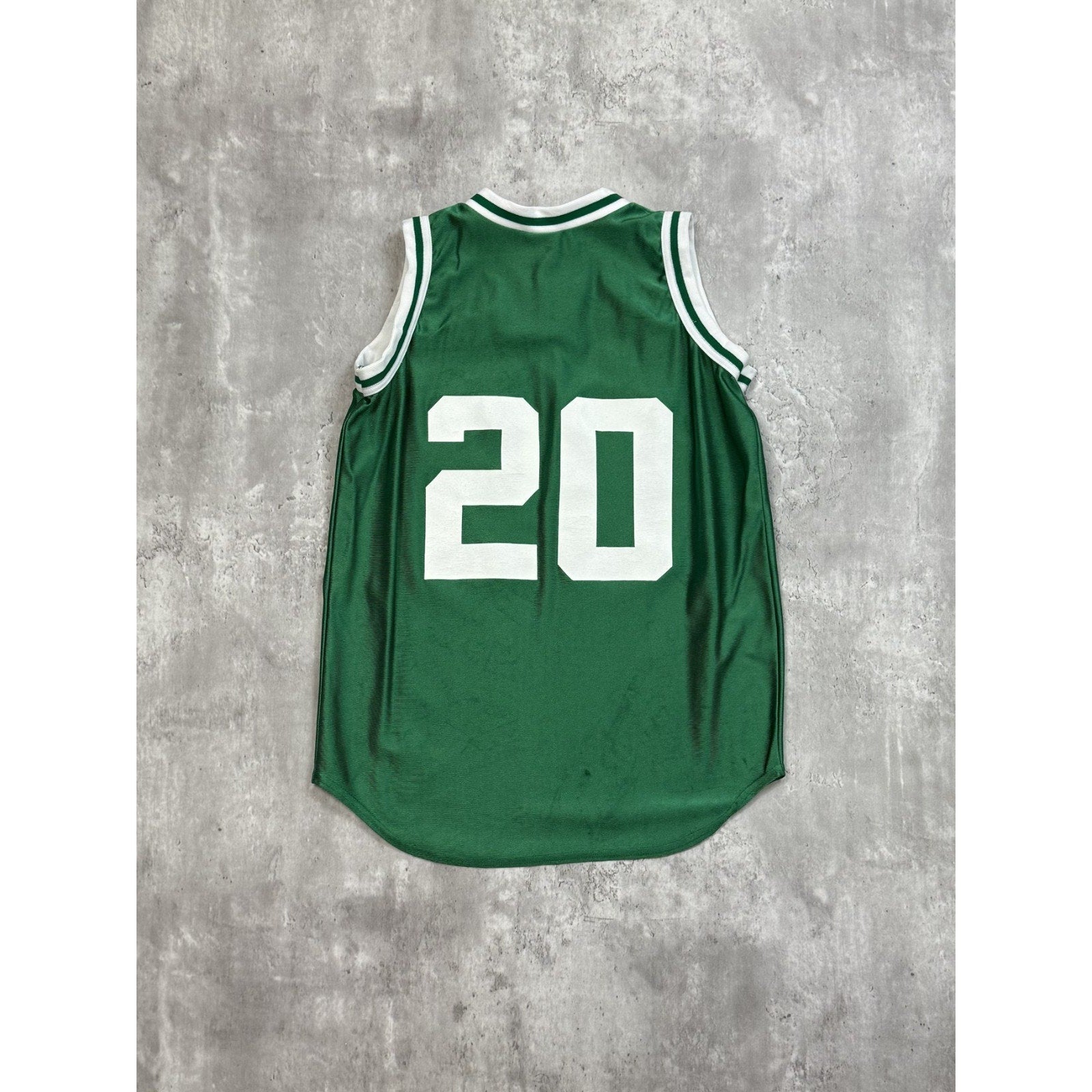 Vintage 80s/90s St Thomas #20 Graphic Spellout Basketball Jersey Size Medium