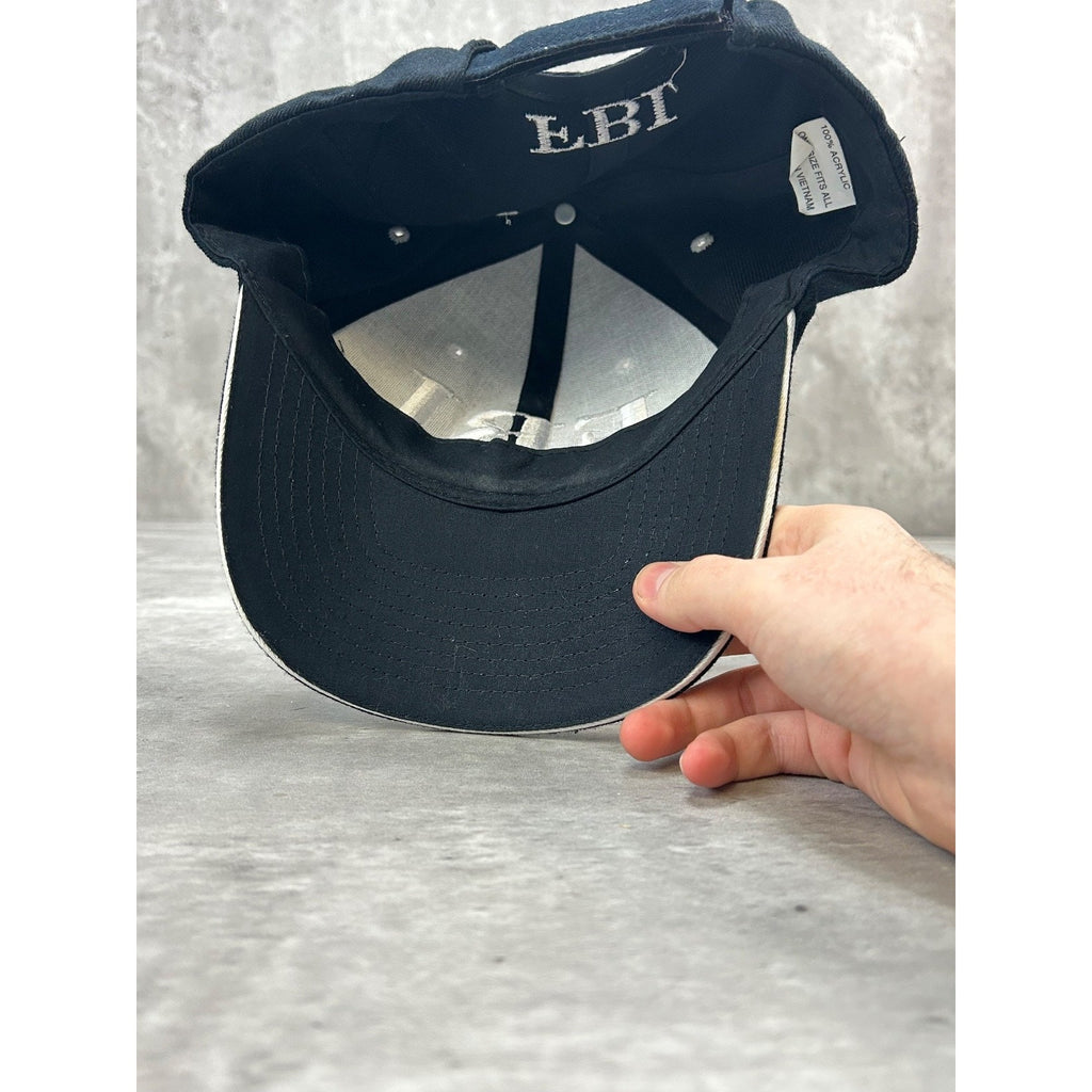 Vintage F.B.I Embroidered Spellout Logo Strapback Hat OSFA