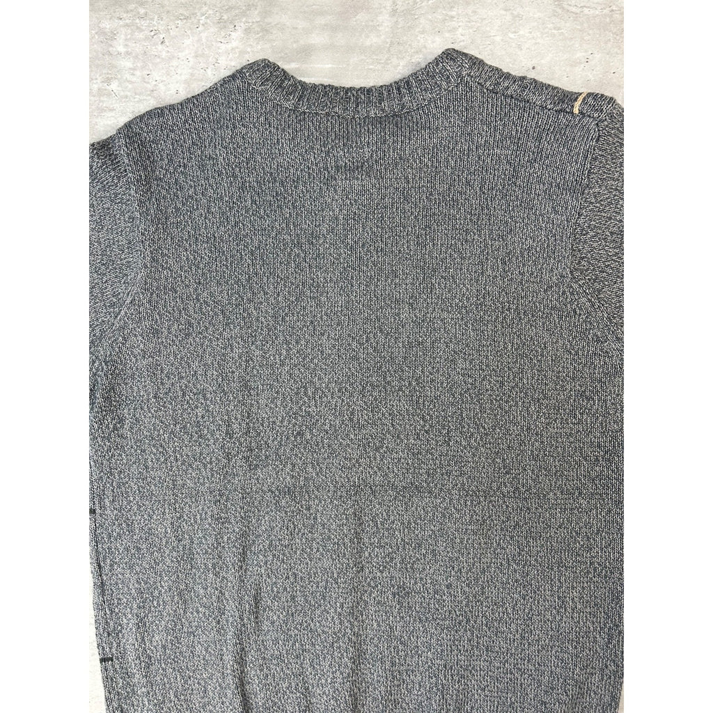 Vintage 90s Striped Print Pullover Ribbed Knit Sweater Size Medium