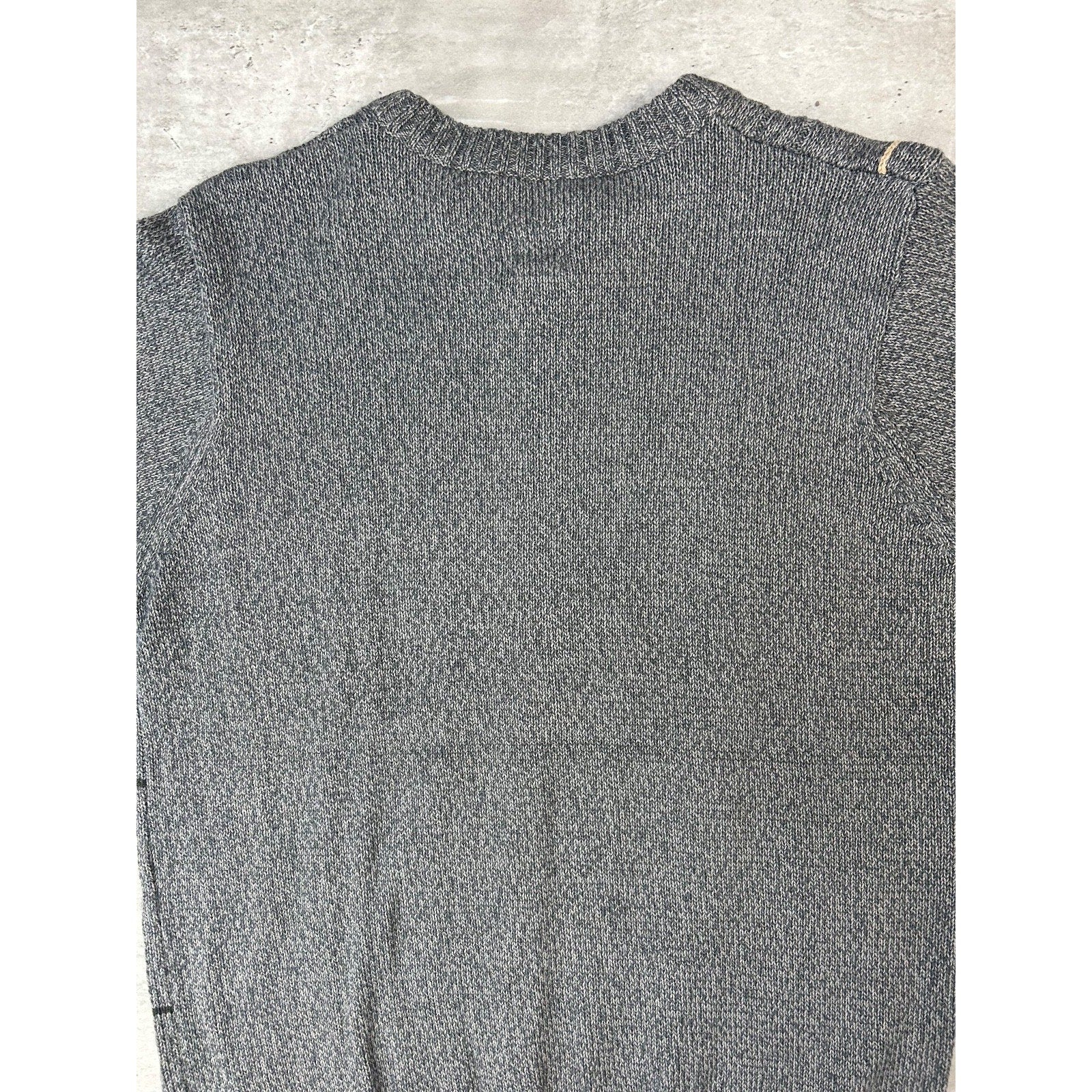 Vintage 90s Striped Print Pullover Ribbed Knit Sweater Size Medium