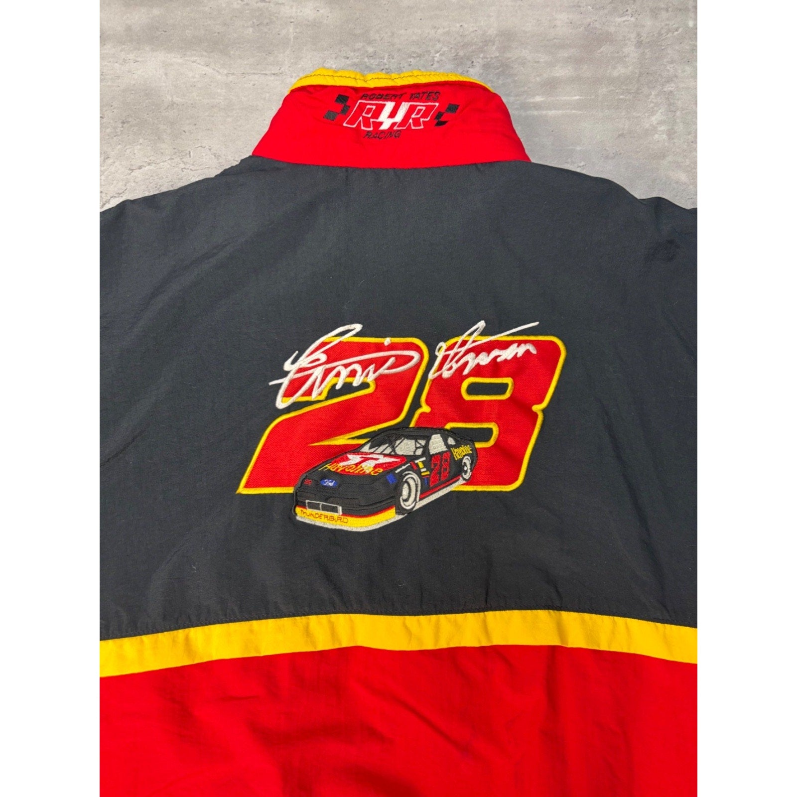 Vintage 90s Ernie Irvan #28 Nascar Texaco Racing Windbreaker Jacket Size Large