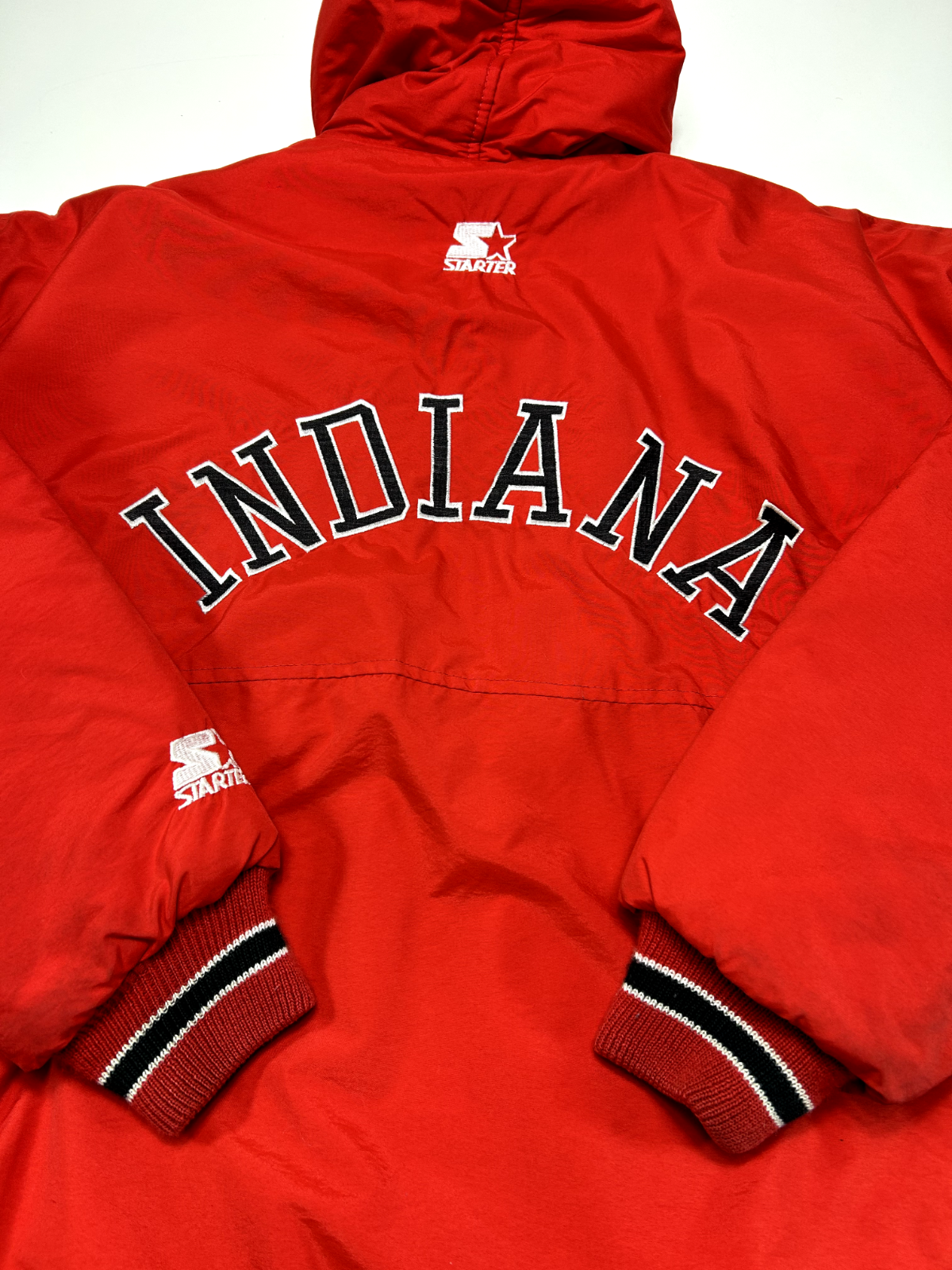 Vintage 80s Indiana Hoosiers NCAA Insulated Full Zip Starter Jacket Sz Medium