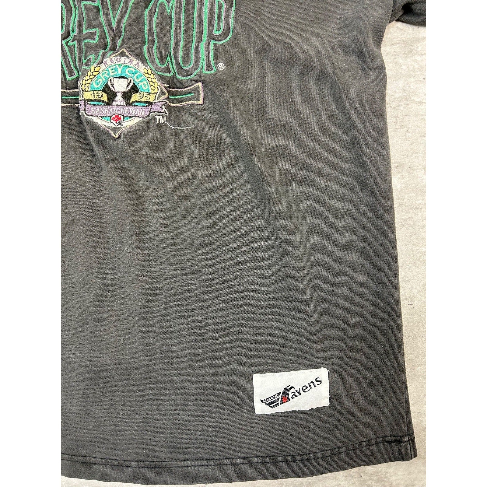 Vintage 1995 CFL Grey Cup Stallions Vs Stampeders Football T-Shirt Size Large