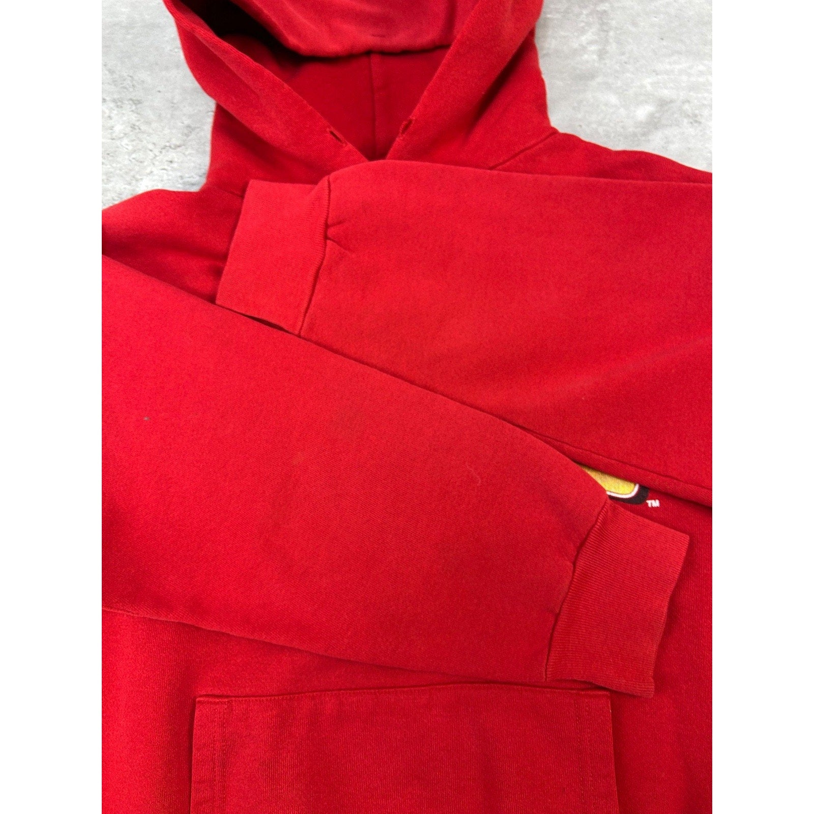 Vintage 1993 Kansas City Chiefs NFL Graphic Spellout Hooded Sweatshirt Sz Large