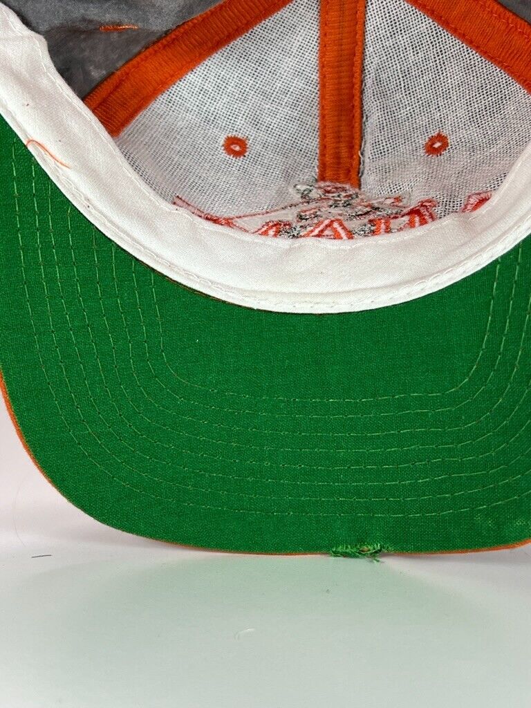 Vintage 90s University Of Miami Hurricanes NCAA The Game Snapback Hat OSFA