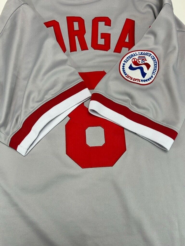 Joe Morgan #8 Cincinnati Reds MLB Retro Baseball Jersey Size 56 3XL Gray