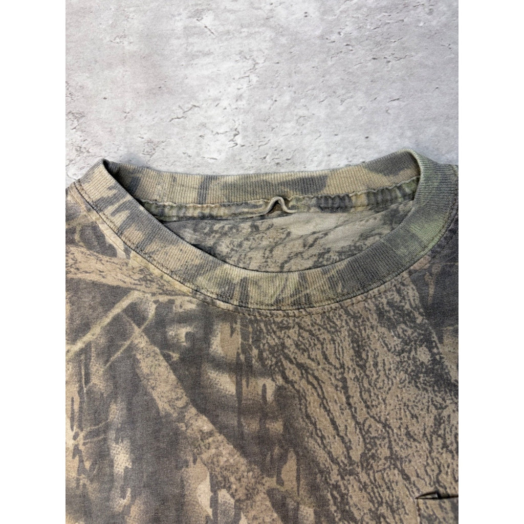 Vintage Mossy Oak Break Up Camo Hunting T-Shirt Size XL