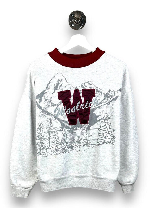 Vintage 90s Woolrich Embroidered Wilderness Spell Out Sweatshirt Size Medium