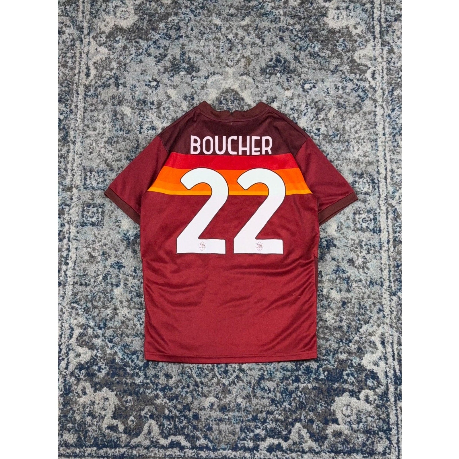 Vintage A.S. Roma Nike Embroidered Logo Soccer Jersey Size Small
