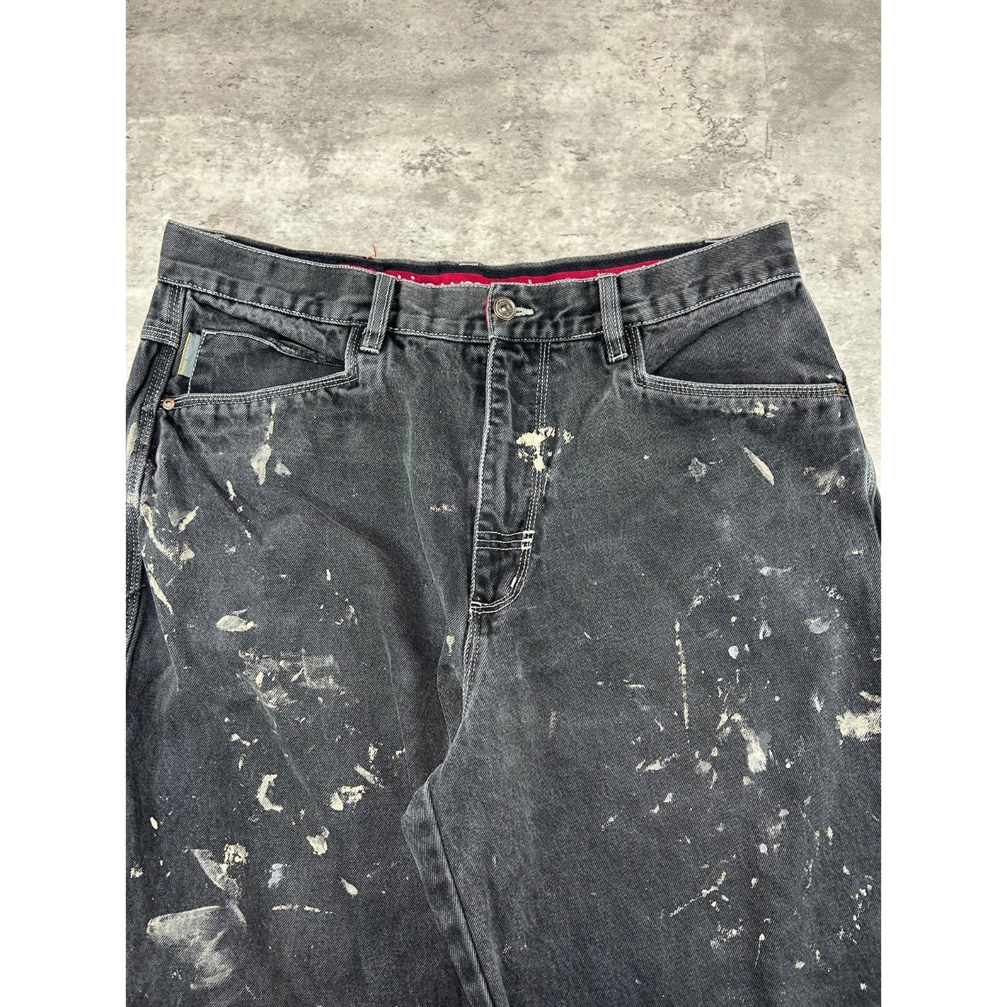 Vintage Y2K Fubu Platinum Fat Albert Pocket Graphic Denim Pants Size 37