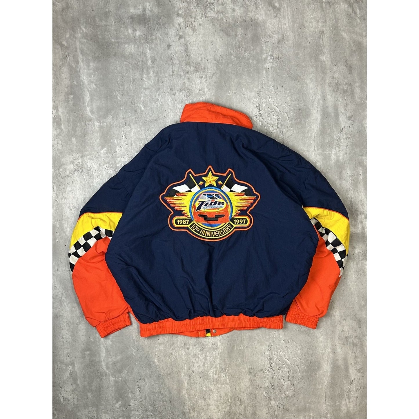 Vintage 1997 Tide Racing Team 10 Year Anniversary Embroidered Jacket Size XL