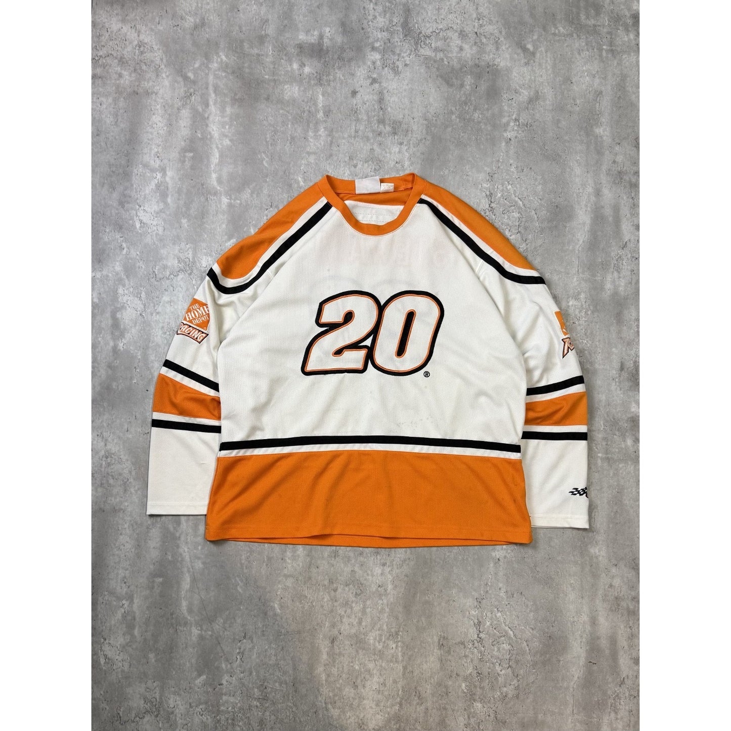Vintage Tony Stewart #20 Home Depot Racing Nascar Hockey Jersey Size XL