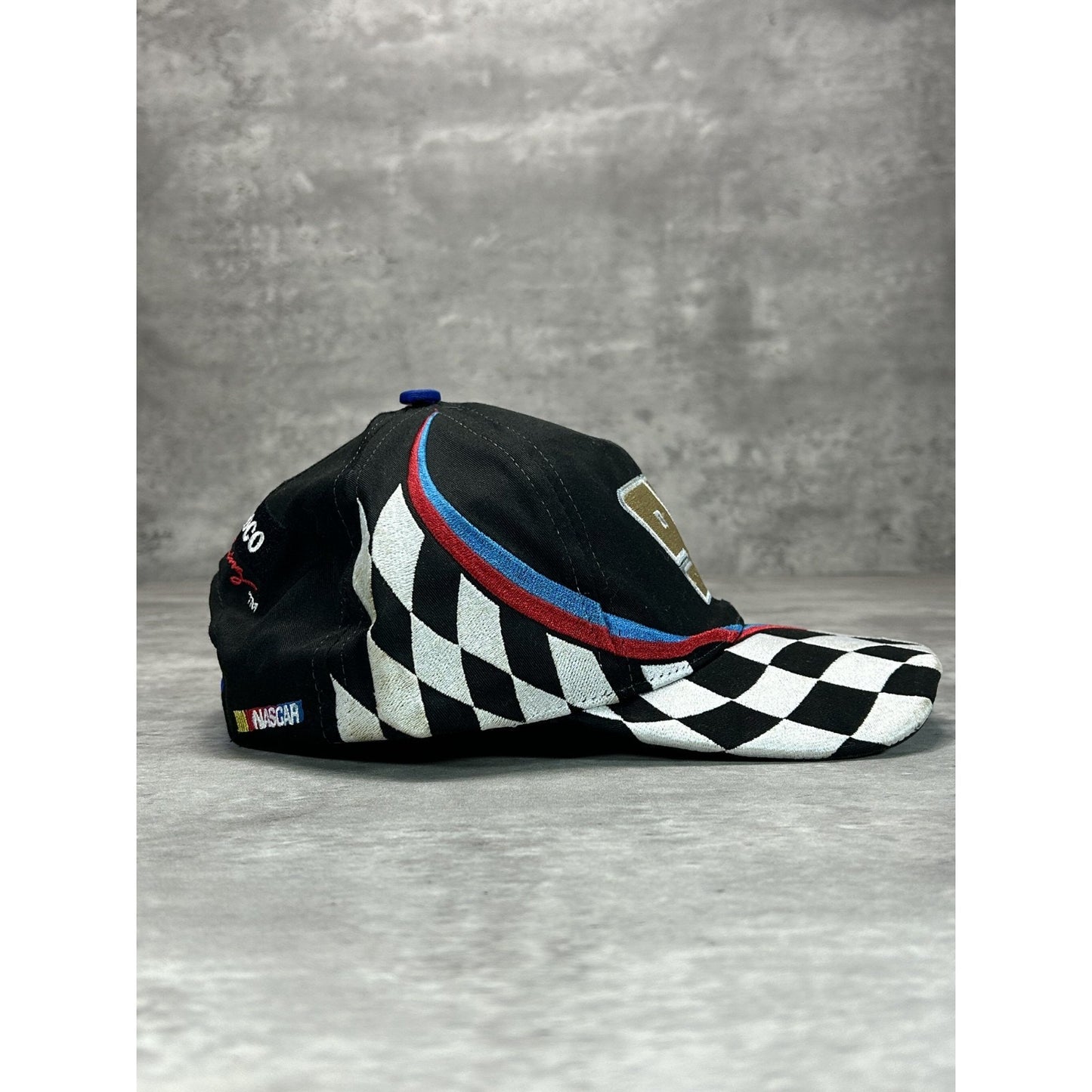 Vintage 90s Dave Blaney #93 Nascar Embroidered Flag Print Snapback Hat OSFA