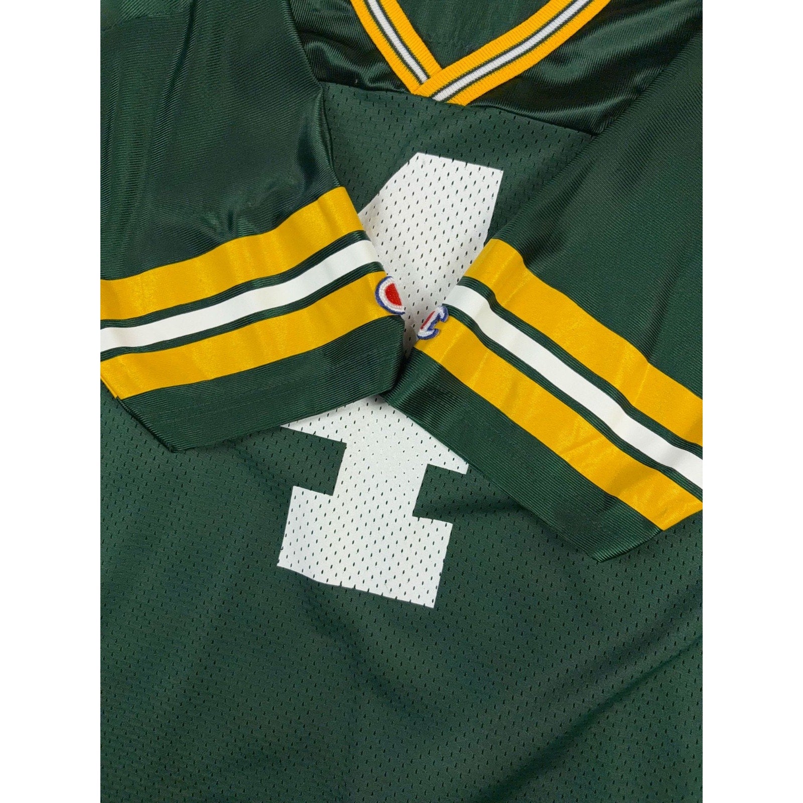 Vintage Brett Favre #4 Green Bay Packers NFL Champion Football Jersey Size Large