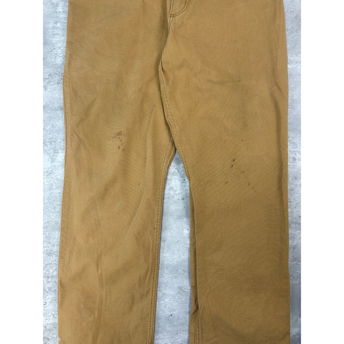 Carhartt Relaxed Fit Canvas Workwear Five Pocket Pants Size 34 Beige