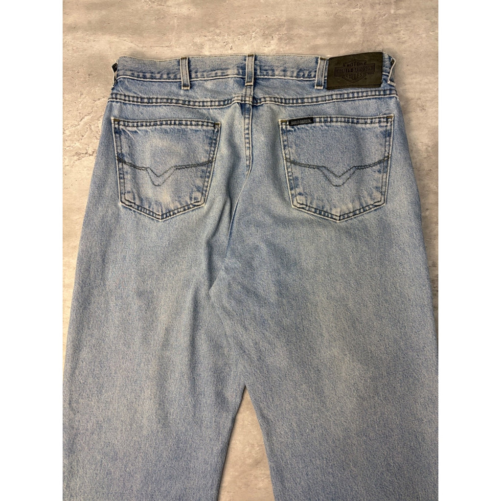 Vintage Harley Davidson Light Wash Denim Pants Size 35