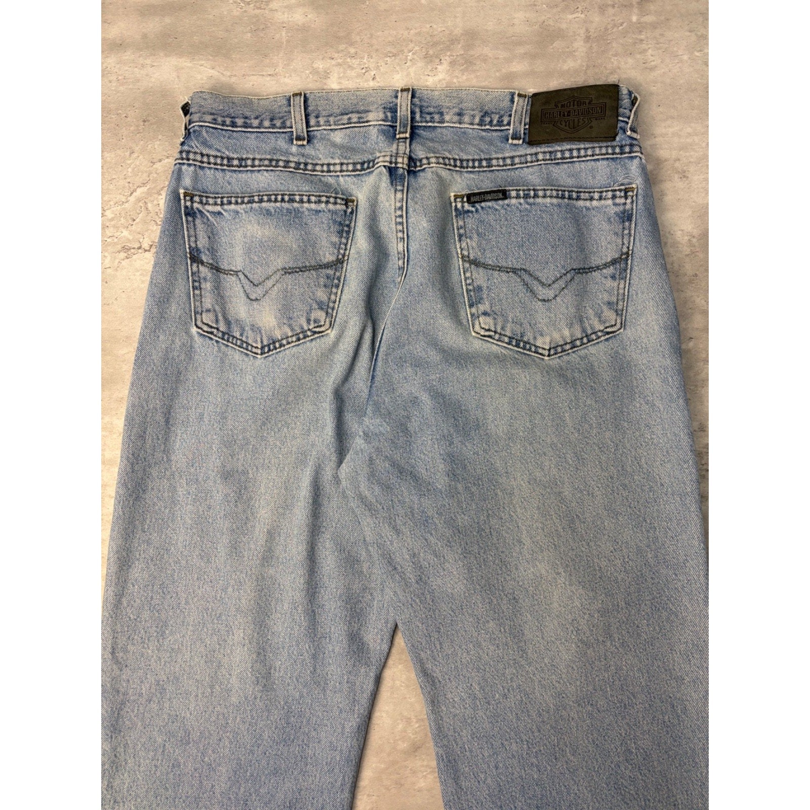 Vintage Harley Davidson Light Wash Denim Pants Size 35