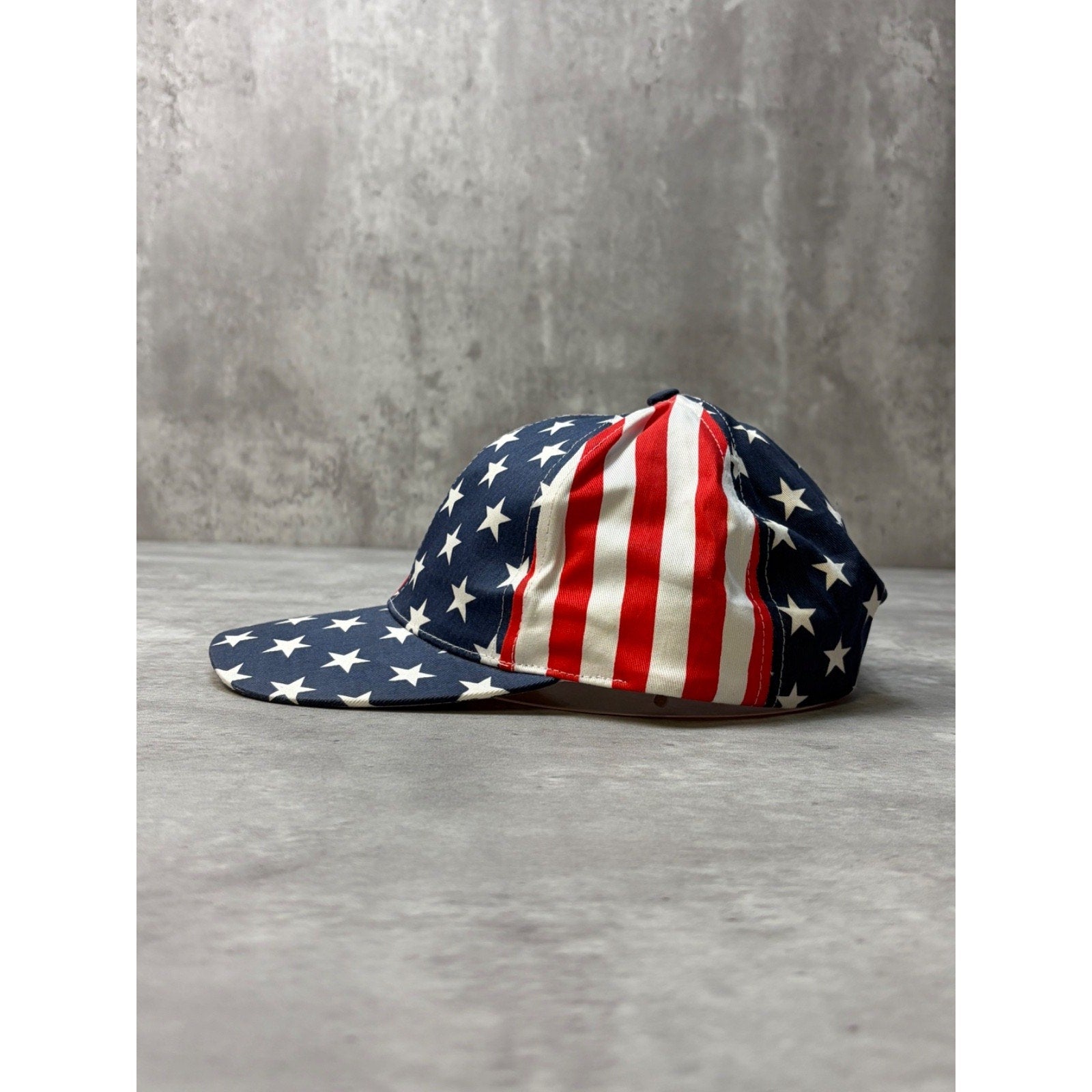 Vintage 90s American Flag All Over Print Graphic Snapback Hat OSFA