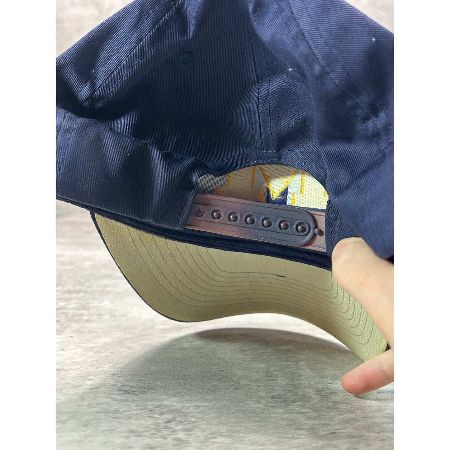 Vintage 90s Michigan Wolverines NCAA Embroidered Collegiate Snapback Hat OSFA