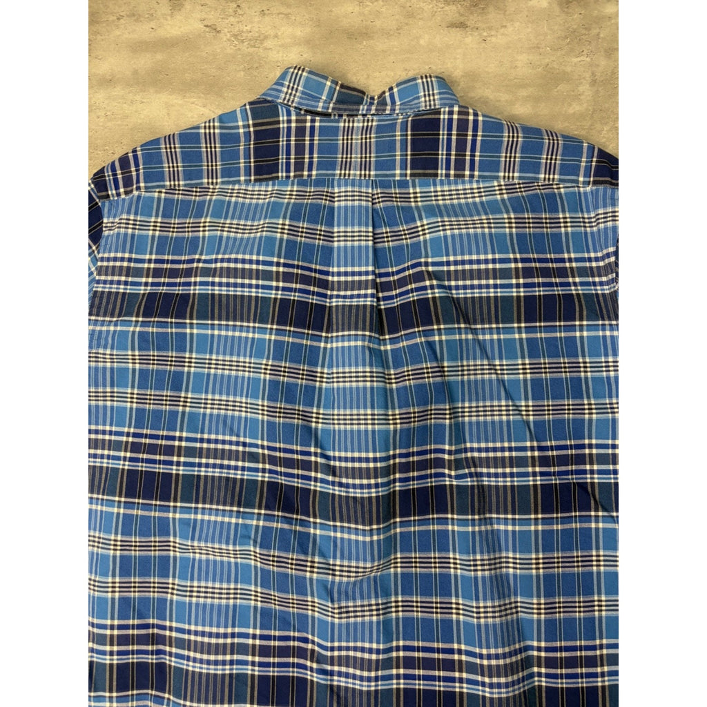 Vintage Polo Ralph Lauren Embroidered Pony Plaid Button Up Shirt Size XL
