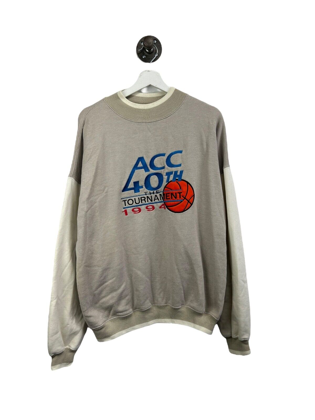 Vintage 1994 ACC 40th Basketball Tournament Embroidered Sweatshirt Size Large