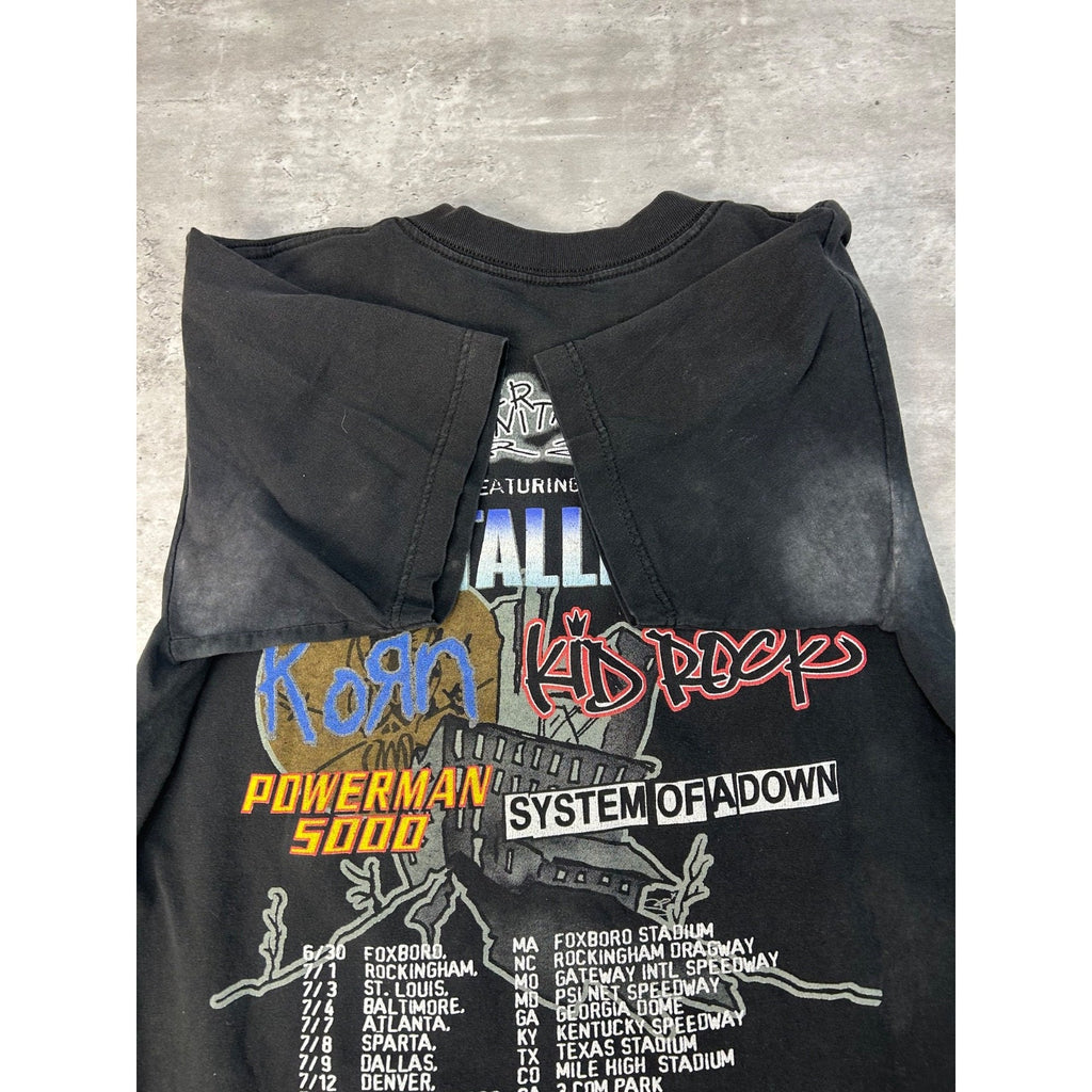 Vintage 2000 Metallica Summer Sanatorium Rock Music Tour Graphic T-Shirt Sz L