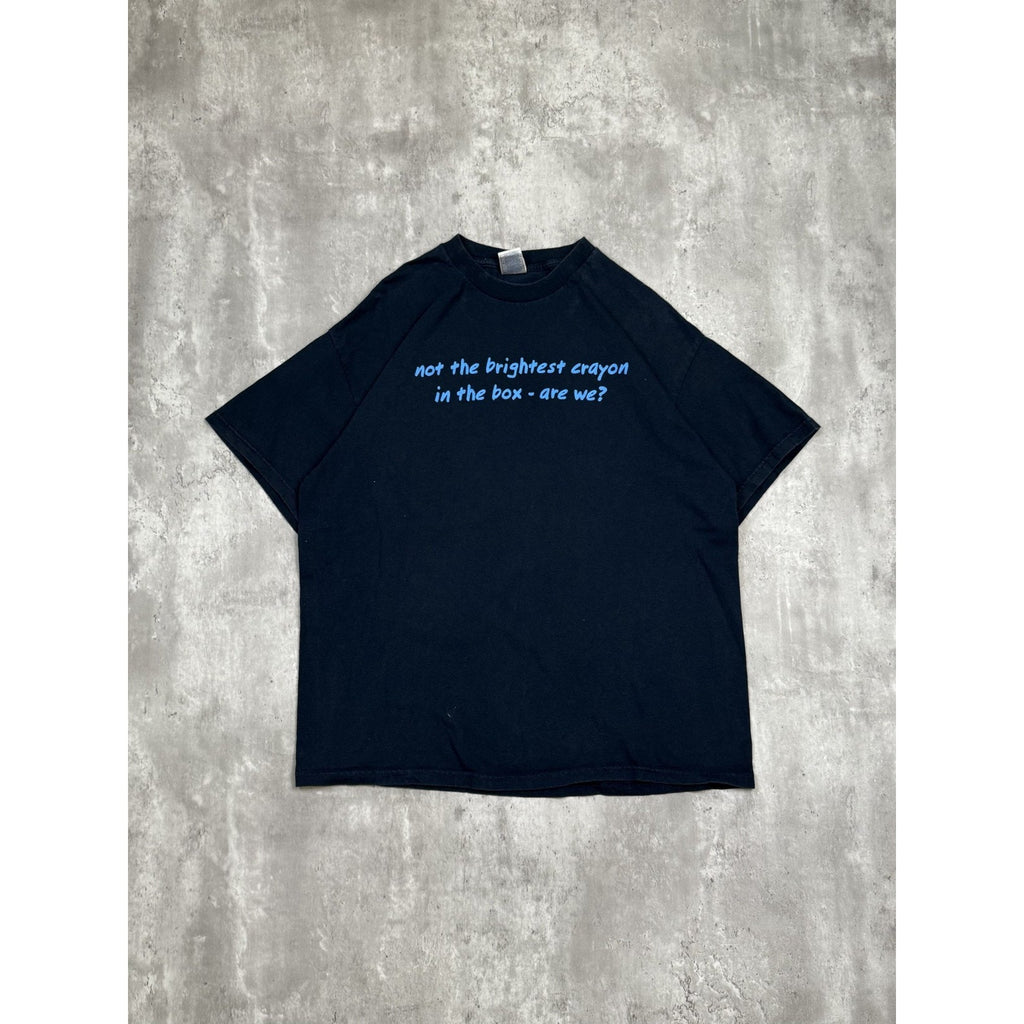 Vintage 90s Not The Brightest Crayon In The Book Comedy Slogan T-Shirt Size XL