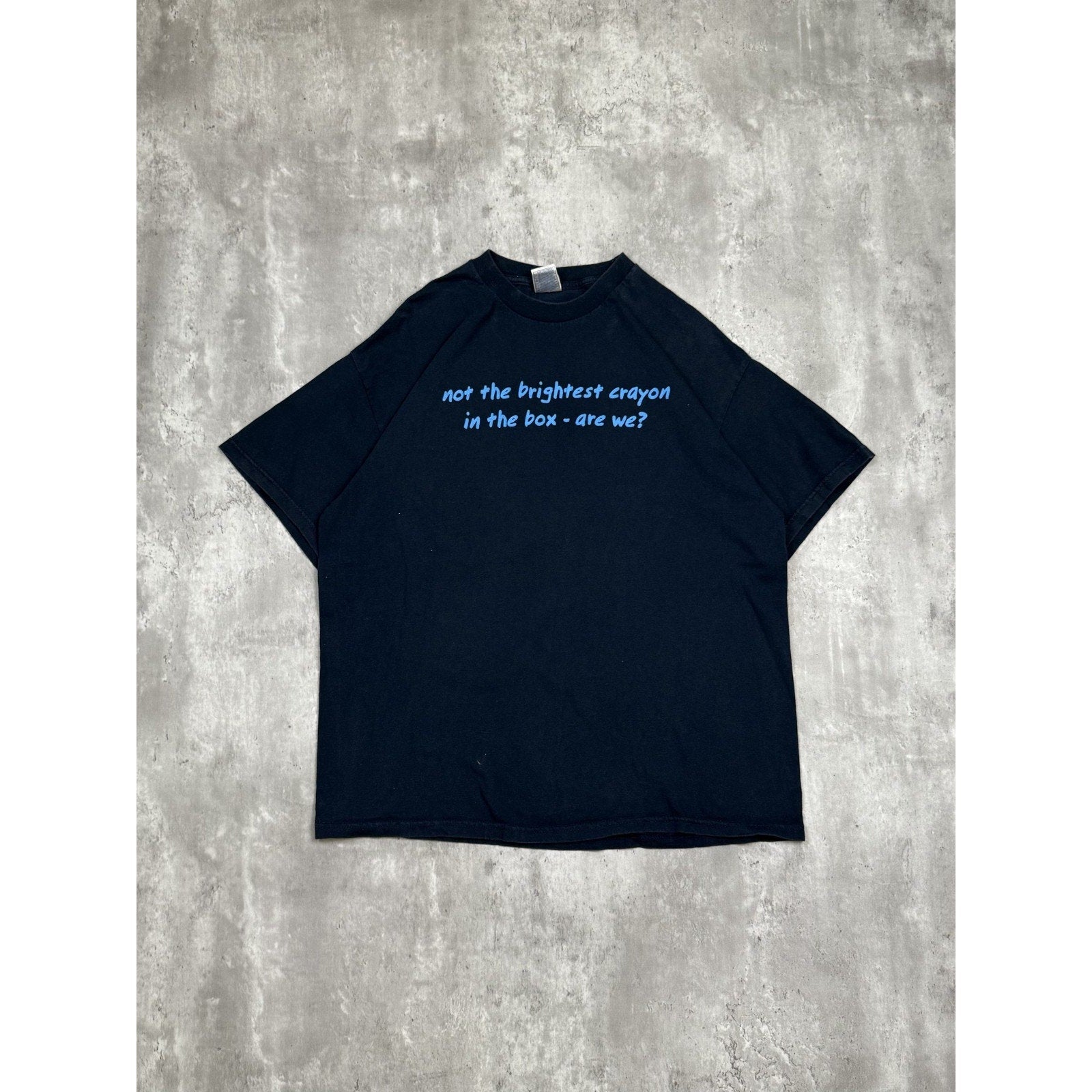 Vintage 90s Not The Brightest Crayon In The Book Comedy Slogan T-Shirt Size XL